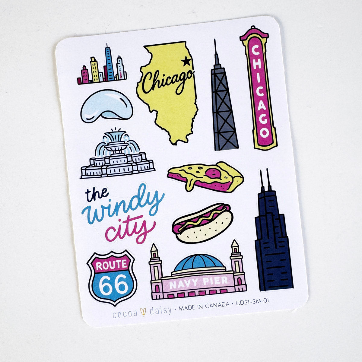 Cocoa Daisy Exclusive "The Windy City" 2025 Chicago Planner Conference Sticker Sheet