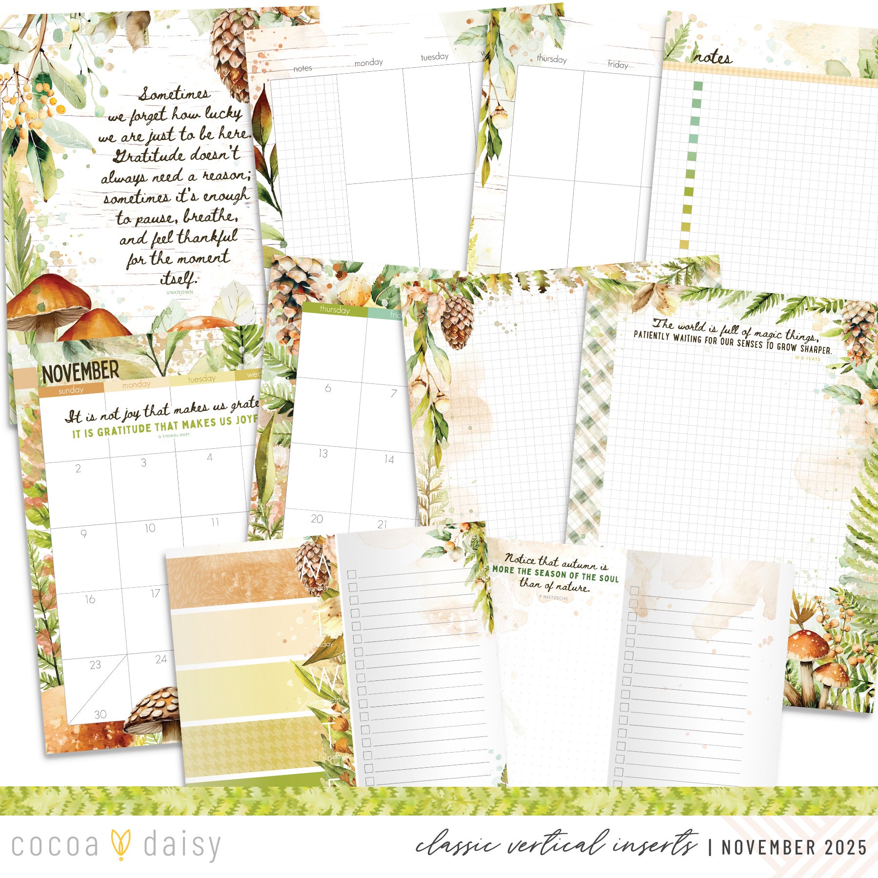 Insert or Notebook Only Subscription - Choose your size - 1 month