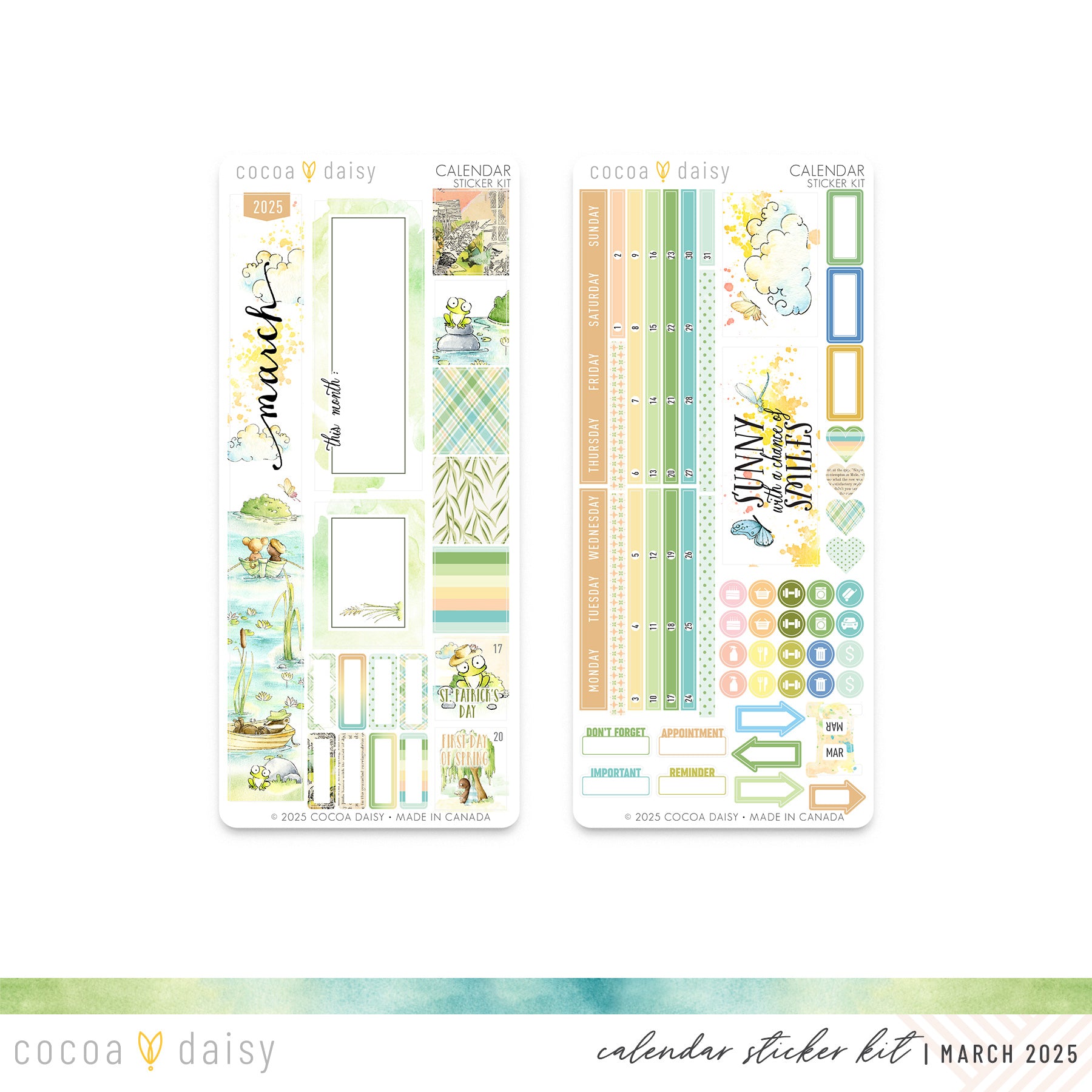 Calendar Stickers Subscription Kit for Daisy Weeks - 1 month