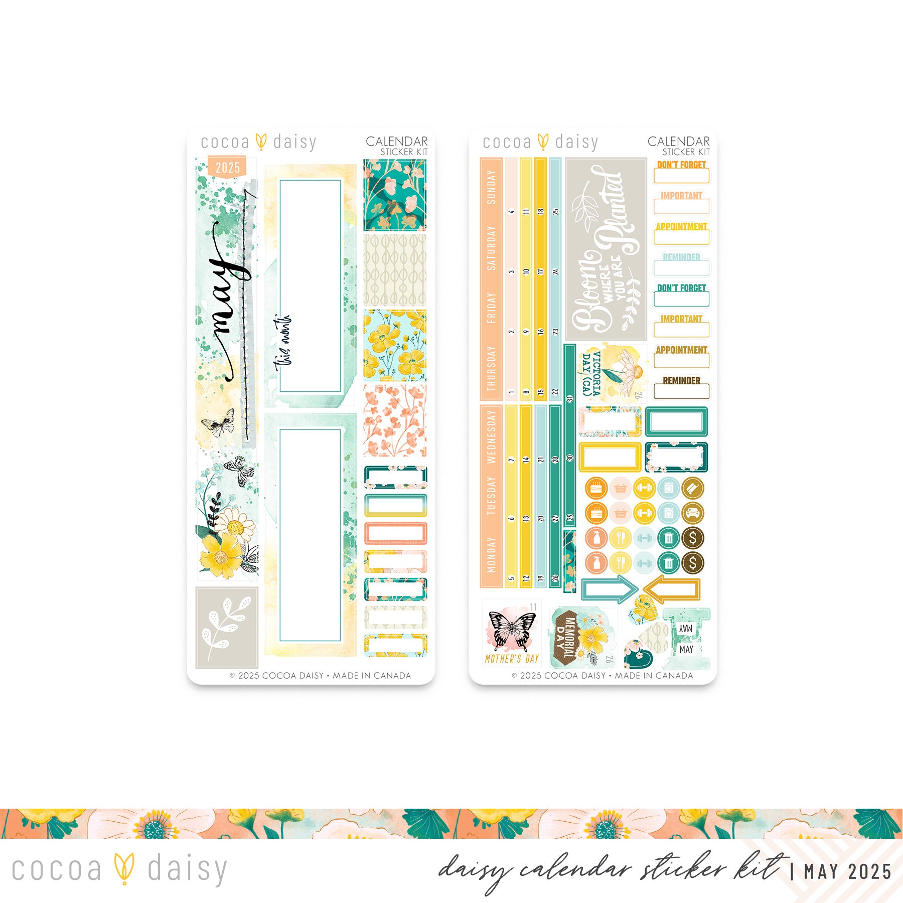 Calendar Stickers Subscription Kit for Daisy Weeks - 1 month