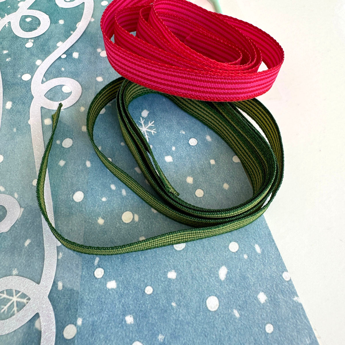 Christmas 2025 Red & Green Striped Ribbon - December 2025 – Cocoa Daisy