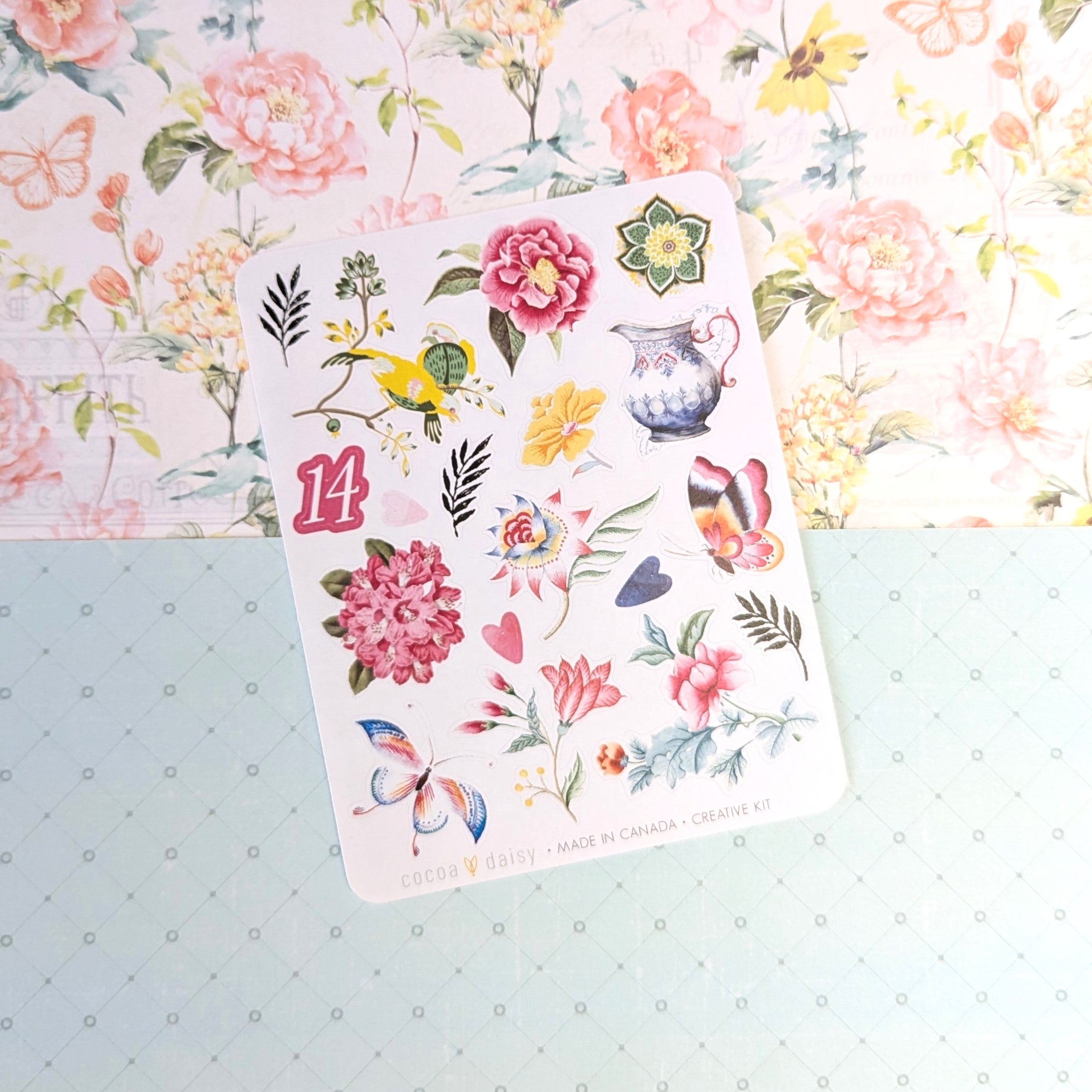 Penelope "Floral" Creative Kit Sticker Sheet February 2025