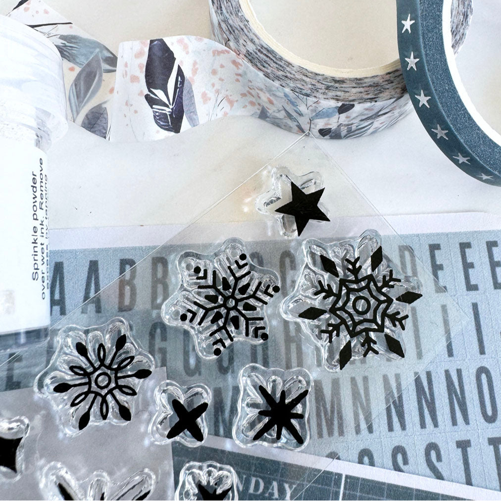 Nordic Nights "Stars & Snowflakes" stamp from the Creative Kit - January 2025