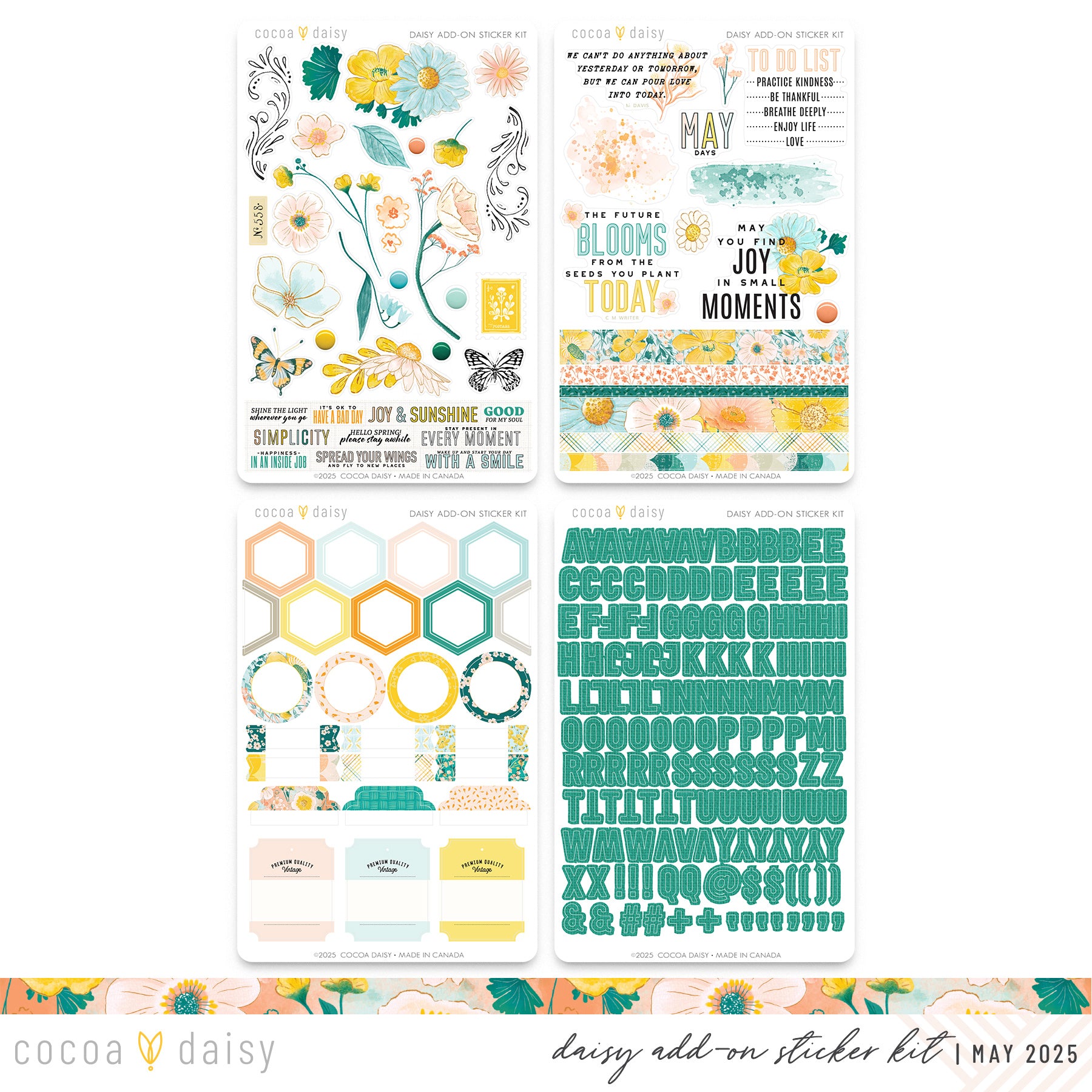 Flourish Daisy Add On Sticker Kit - May 2025