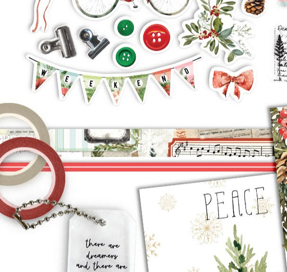 .Cedar & Snow "Collage" Washi from the Creative Kit December 2024