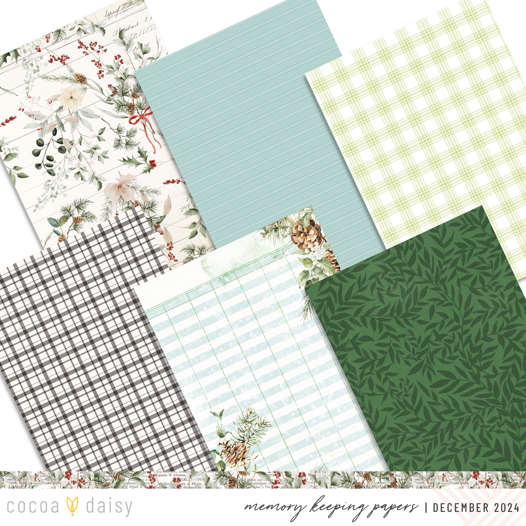 Cedar & Snow Scrapbooking Kit - Choose Your Add On - December 2024