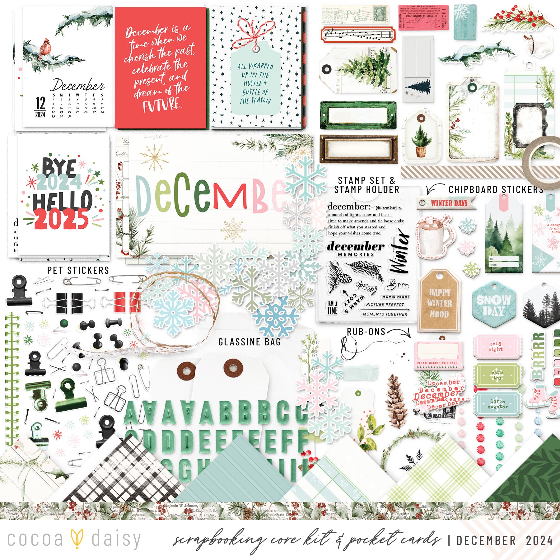 Cedar & Snow Scrapbooking Kit - Choose Your Add On - December 2024