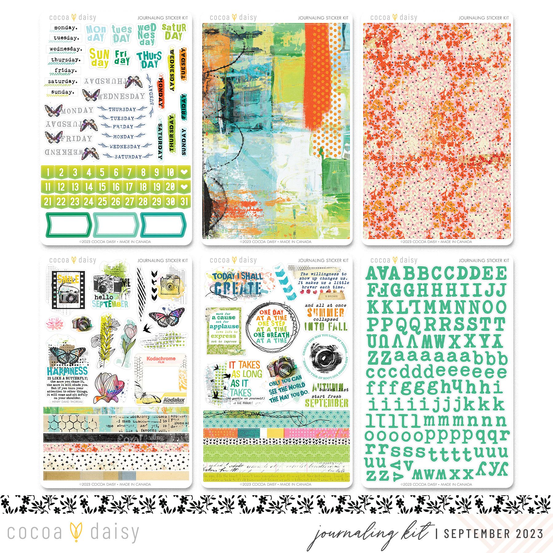 Daily Journal Vellum Journaling Sticker Kit ONLY