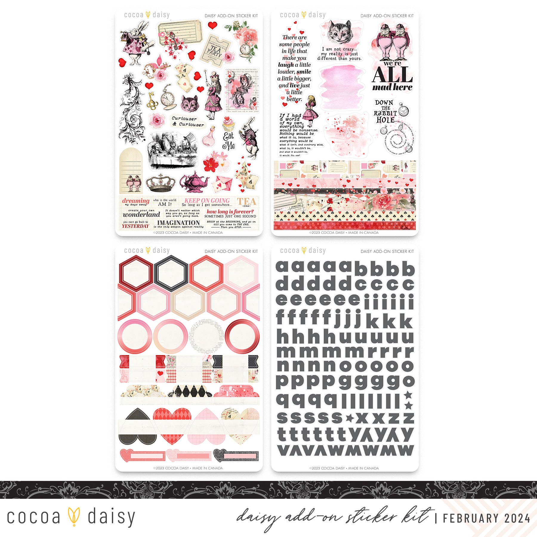 Add On Sticker Wonderland Daisy Add On Sticker Kit February 2024 – Cocoa Daisy