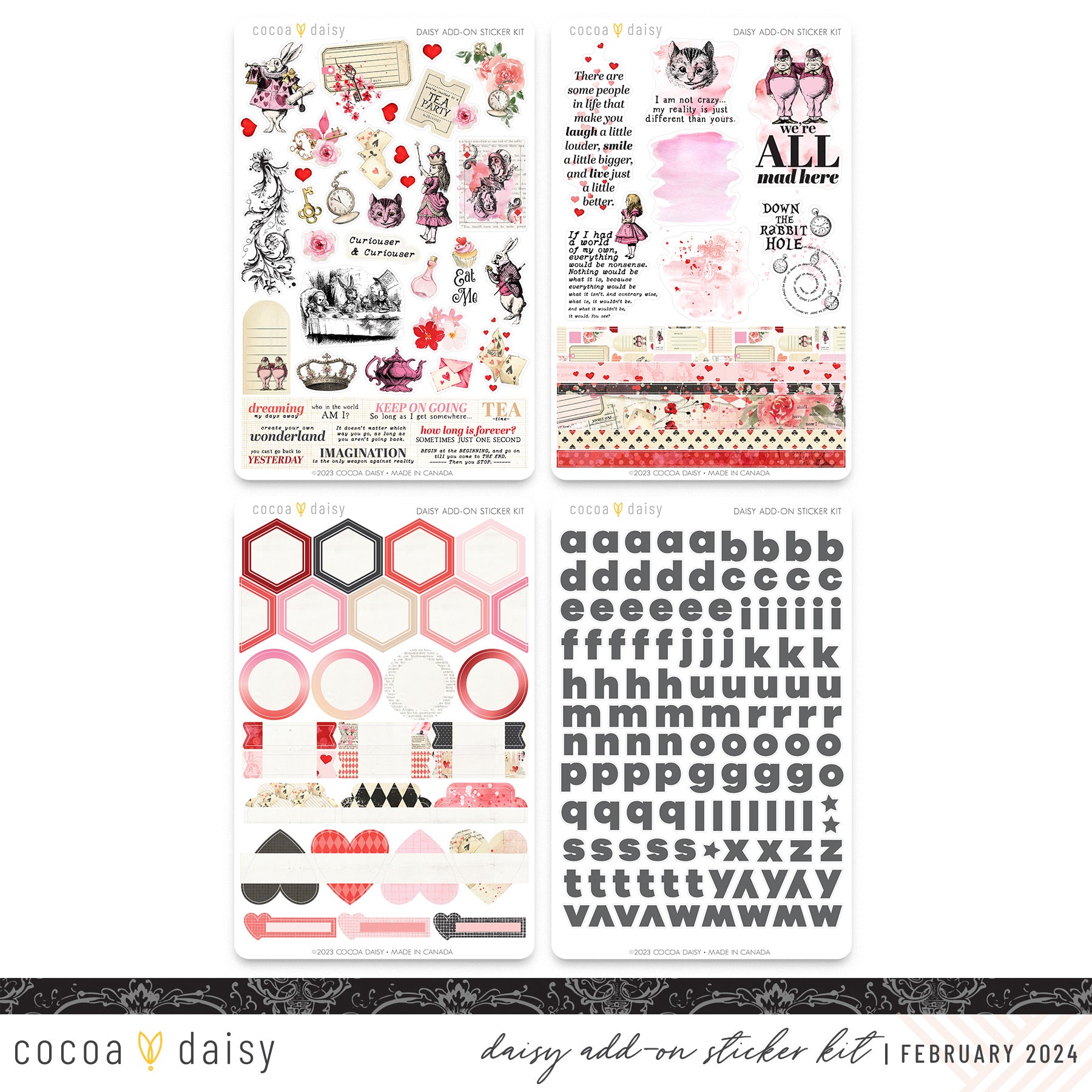 Wonderland Daisy Add On Sticker Kit February 2024