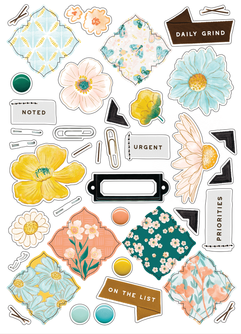 Flourish "Office Supplies & Floral" PET stickers - May 2025