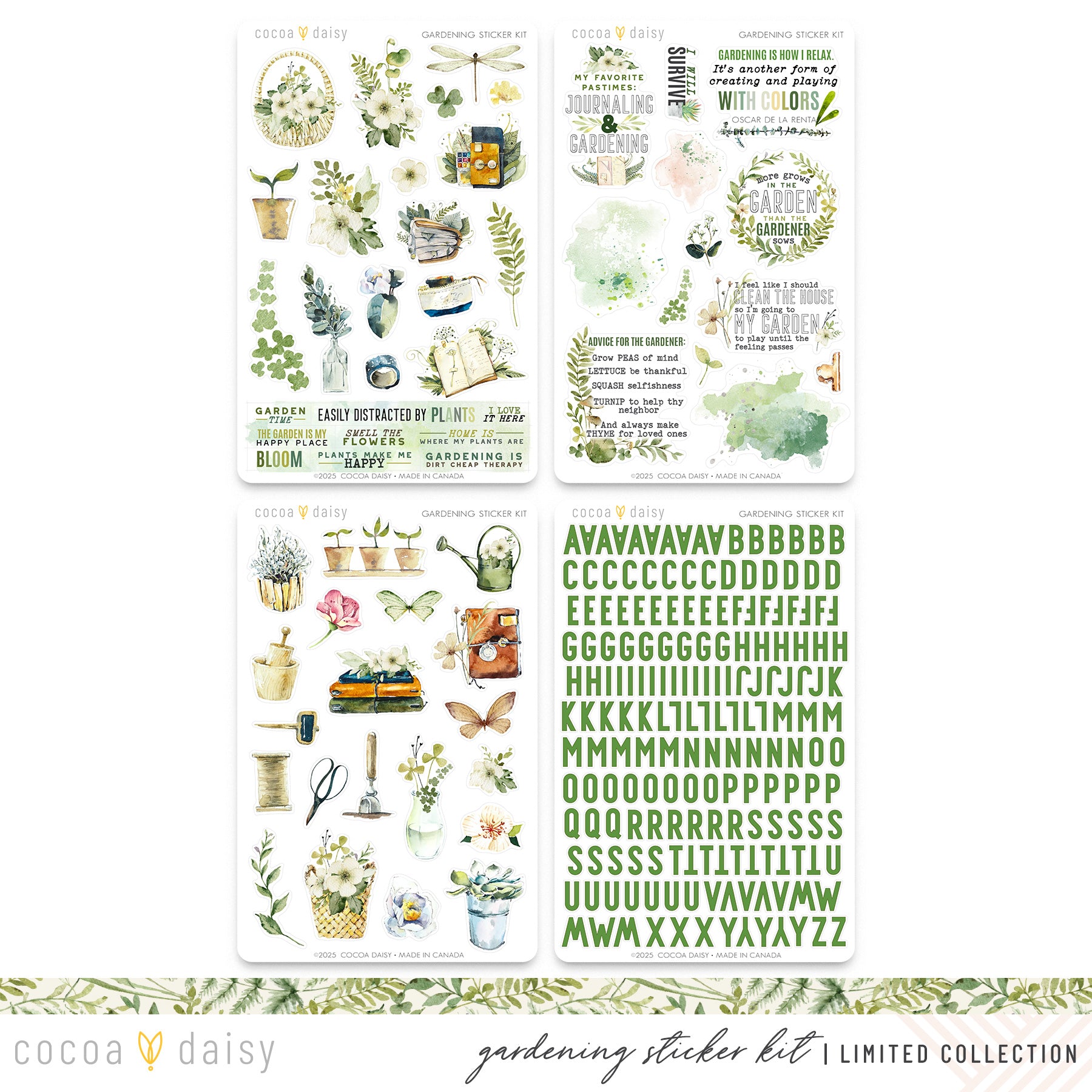 Gardening Sticker Kit - Limited Edition