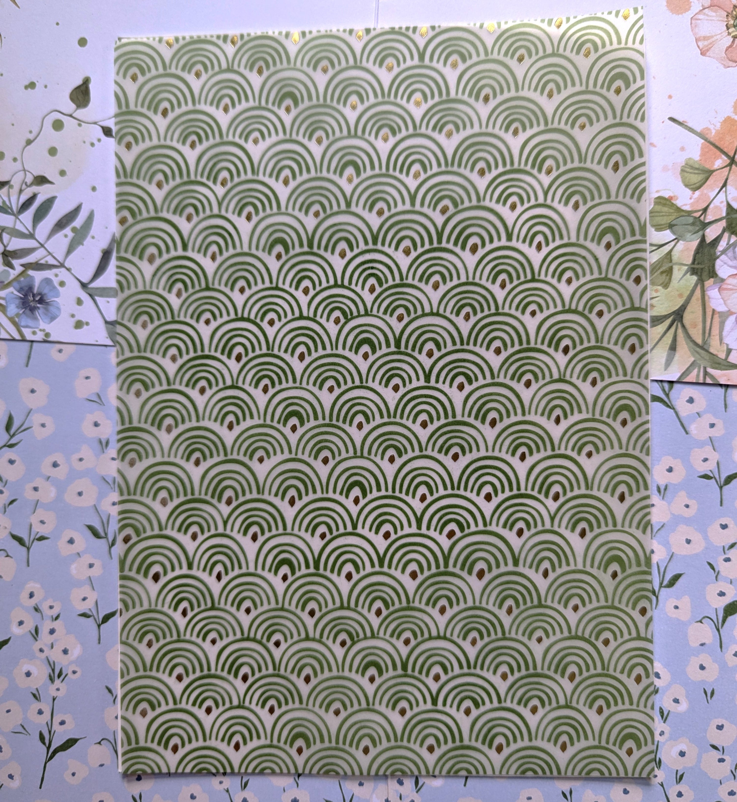 From the Garden "Green and Gold" Stationery Kit Vellum - May 2024