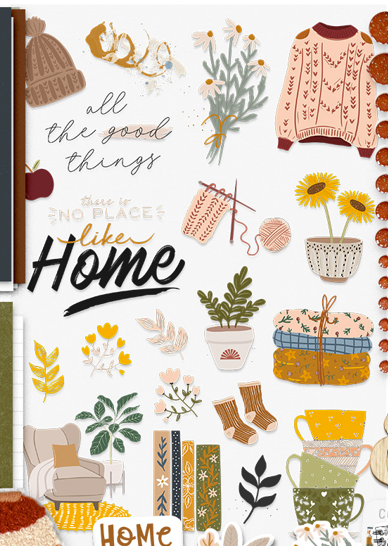Home Sweet Home "No Place Like Home" MMK Rub-On Transfers - November 2023