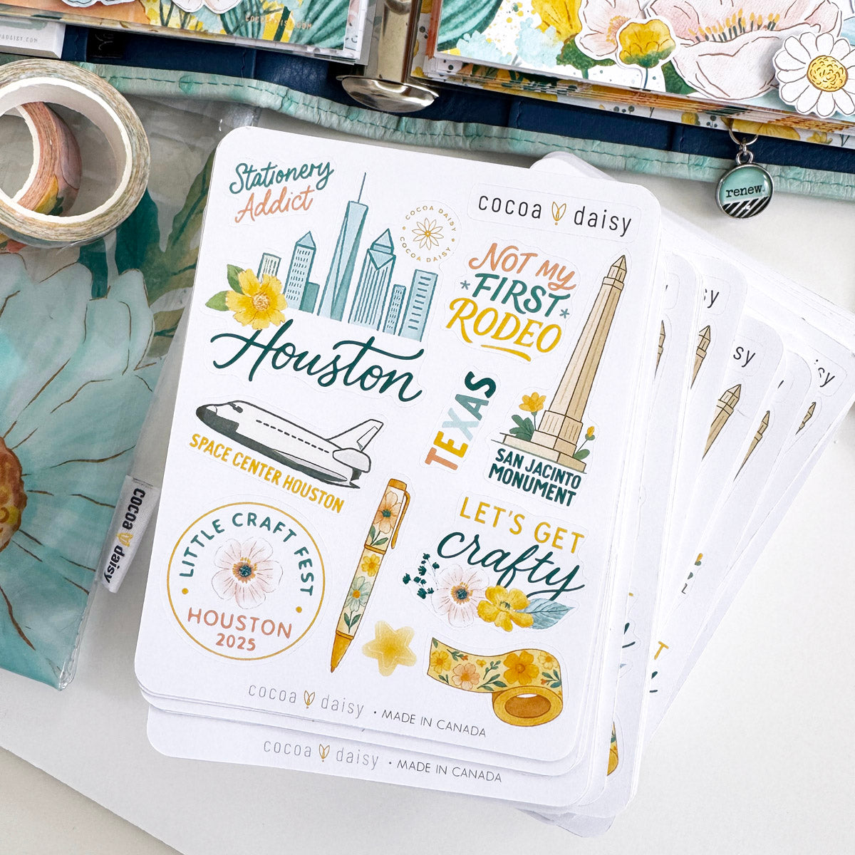 Cocoa Daisy Exclusive "Little Craft Fest - Houston 2025" Sticker Sheet - May 2025
