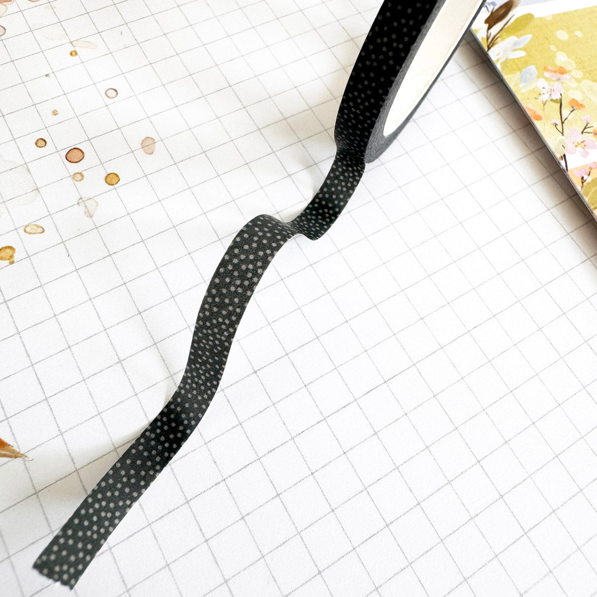Marigold & Honey “Black With Dots” Skinny 5 mm Washi - September 2026