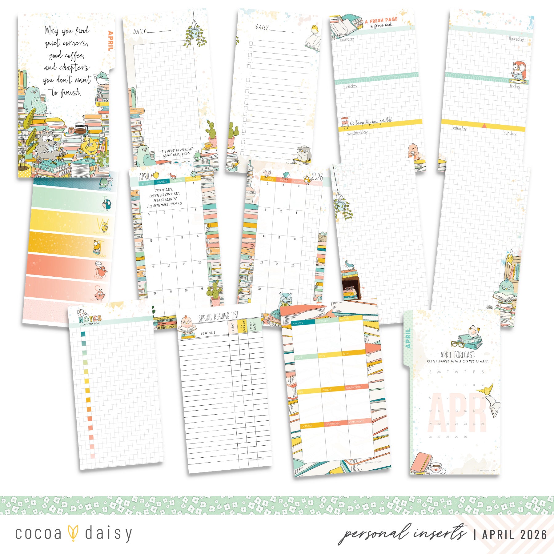 Insert or Notebook Only Subscription - Choose your size - 1 month