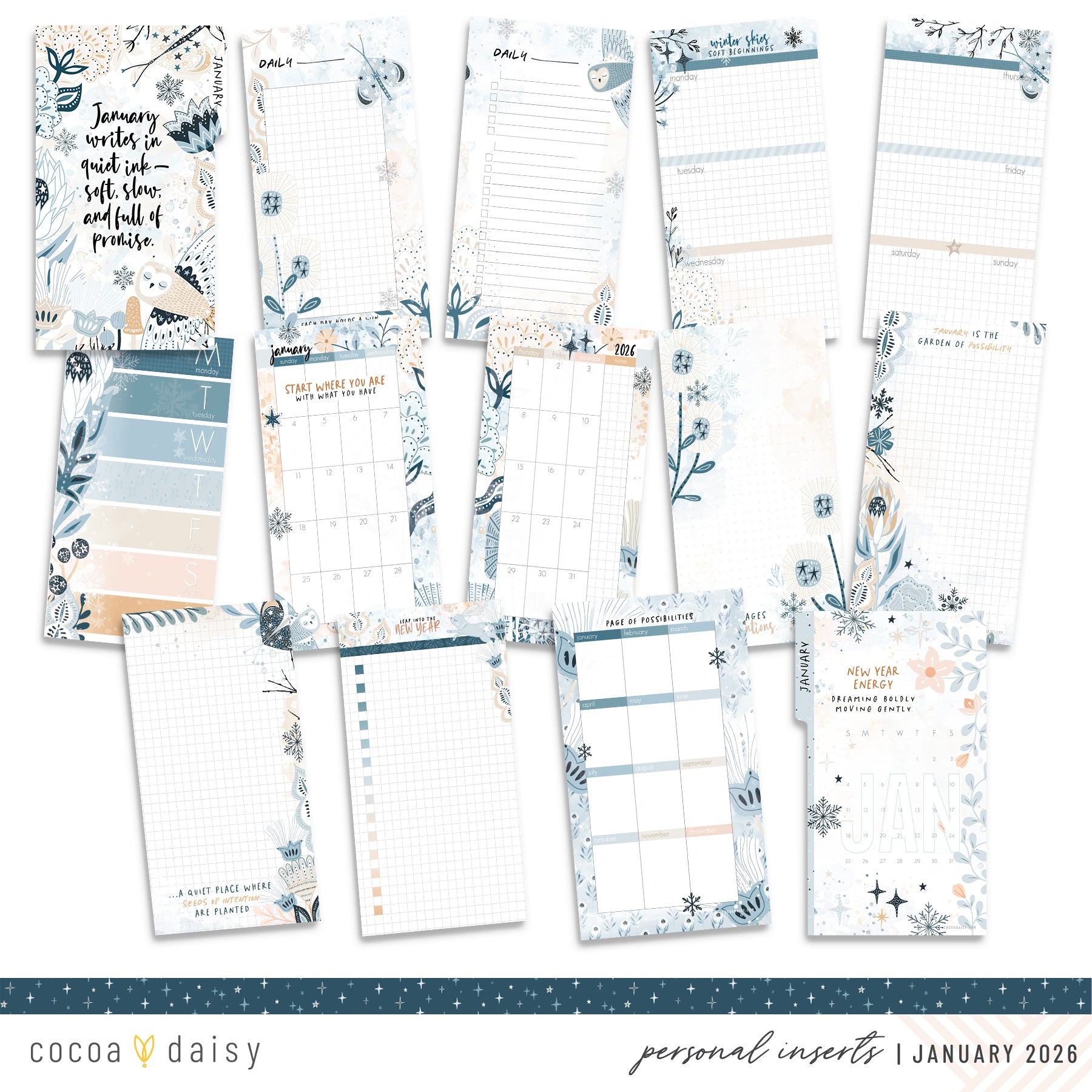 Insert or Notebook Only Subscription - Choose your size - 1 month