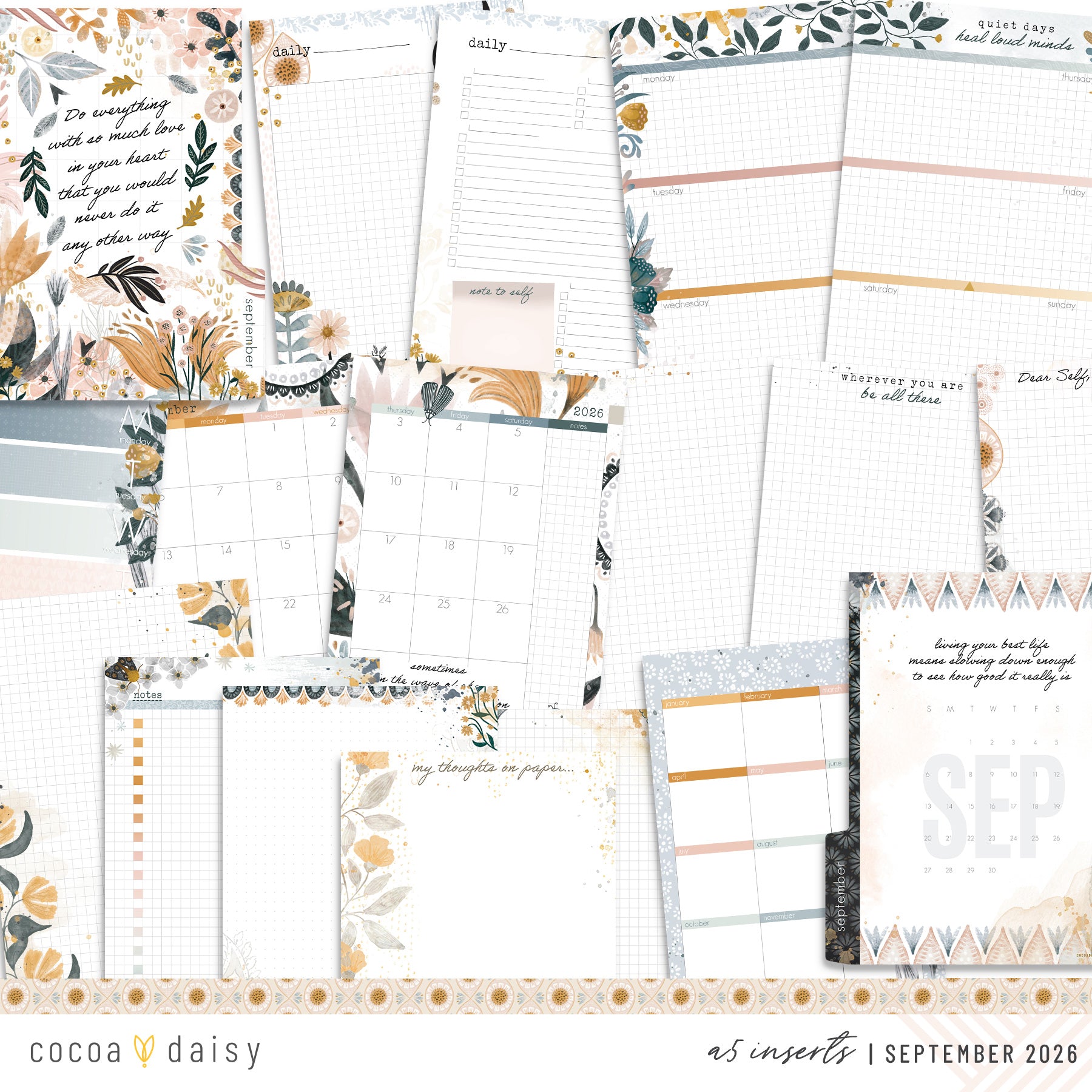 Insert or Notebook Only Subscription - Choose your size - 1 month