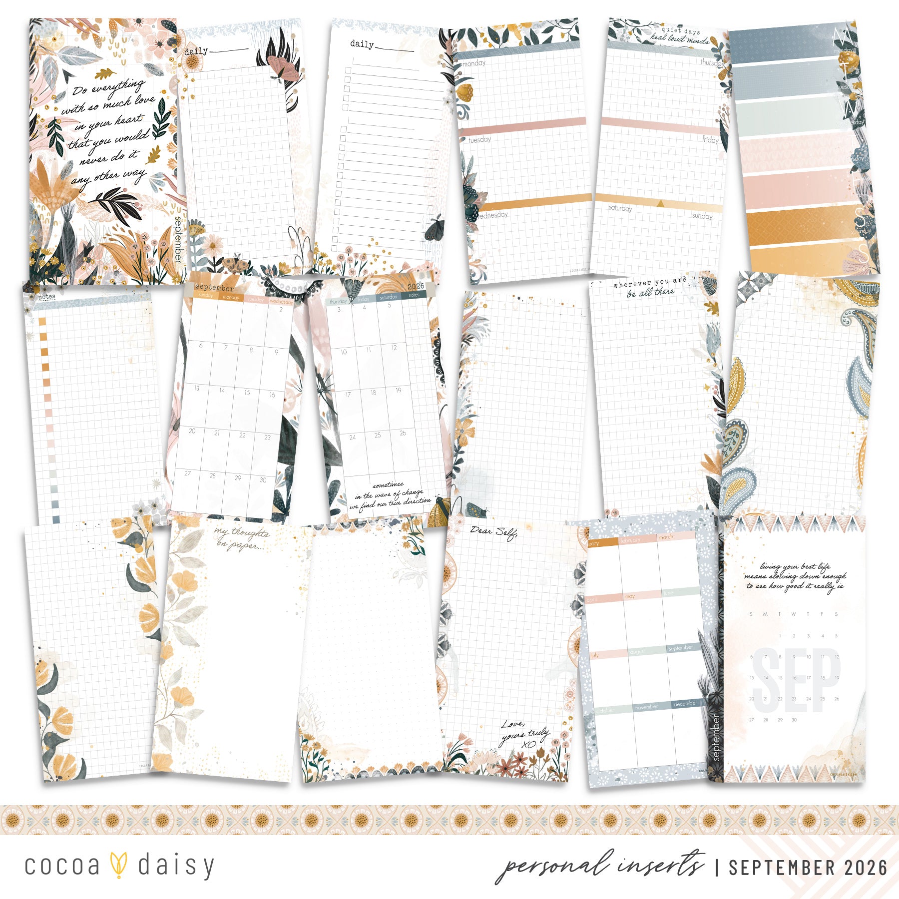 Insert or Notebook Only Subscription - Choose your size - 1 month