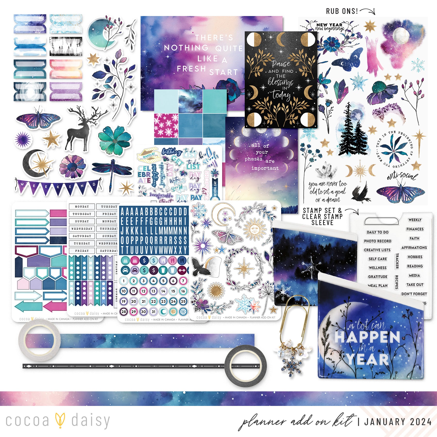 Silent Moon Planner Add On January 2024