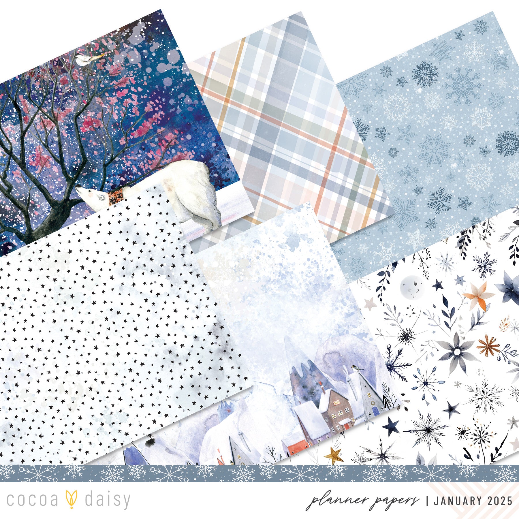 Nordic Nights Planner Kit - Choose your insert or notebook - January 2025