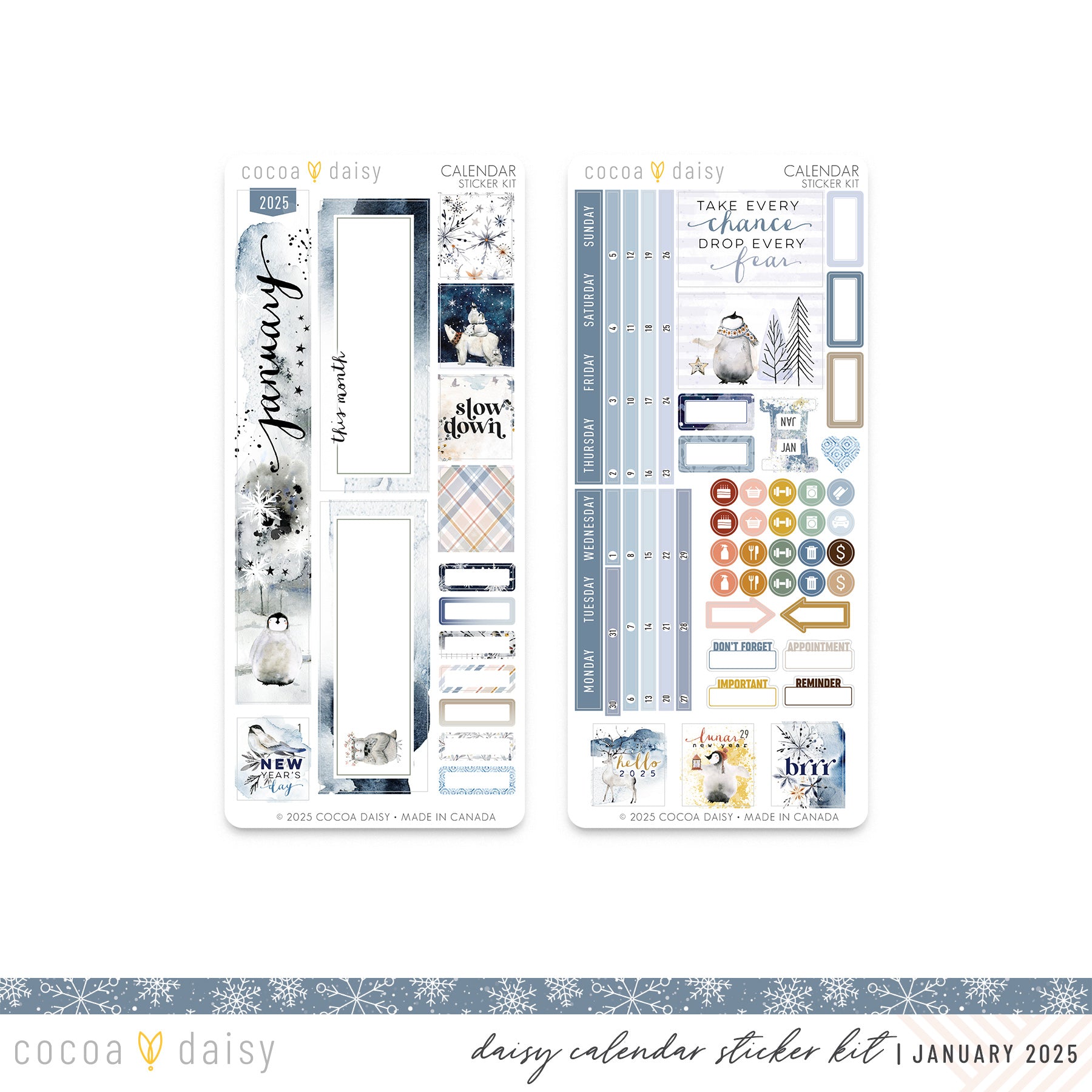 Calendar Stickers Subscription Kit for Daisy Weeks - 1 month