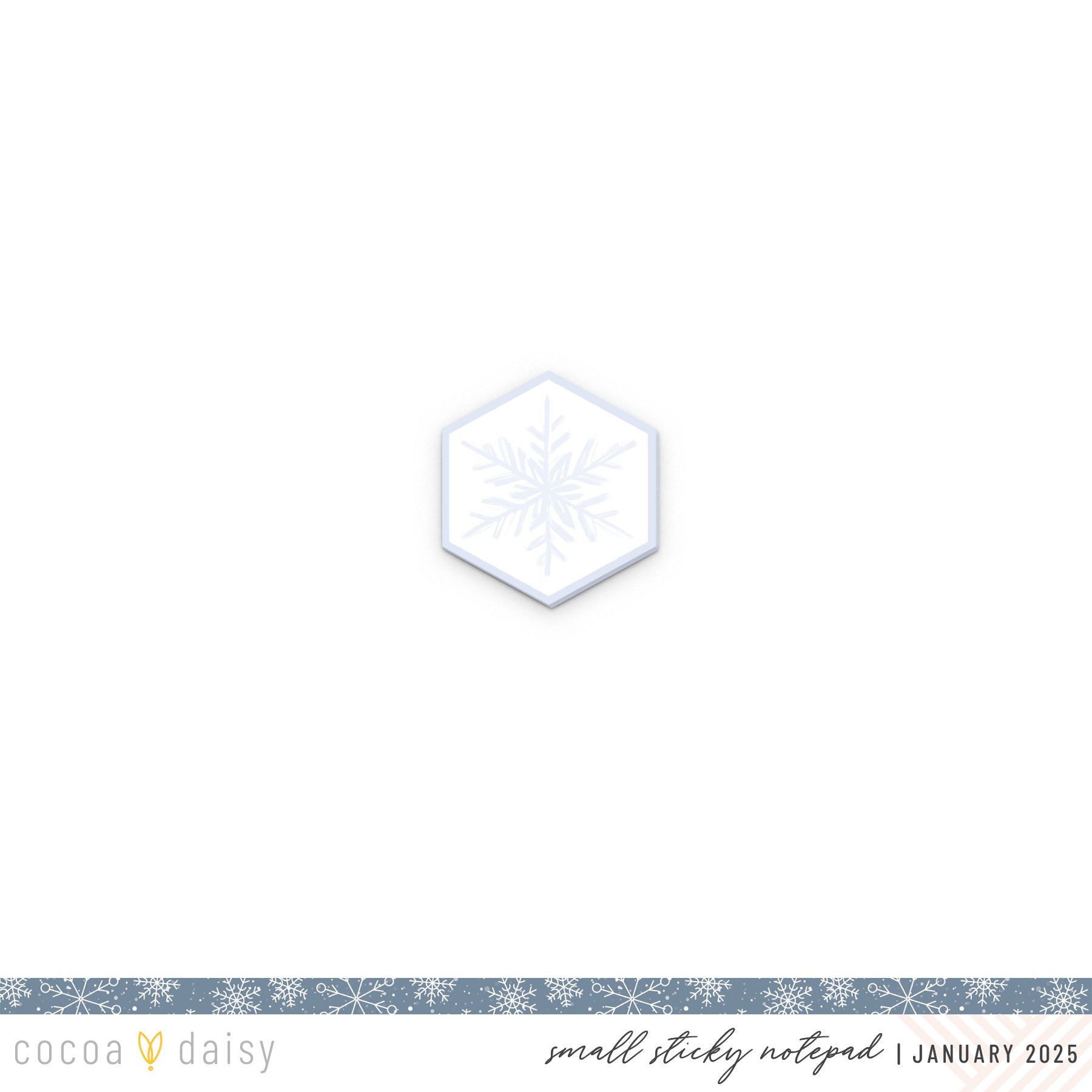 Nordic Nights Snowflake Small Sticky Notes from the Stationery Kit - January 2025