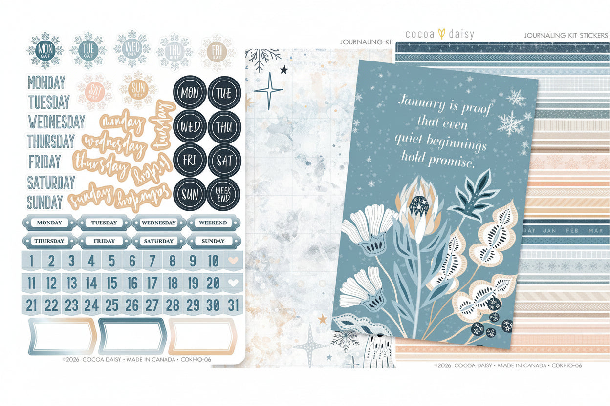 Wisdom & Wonder Journaling Sticker Kit ONLY - January 2026