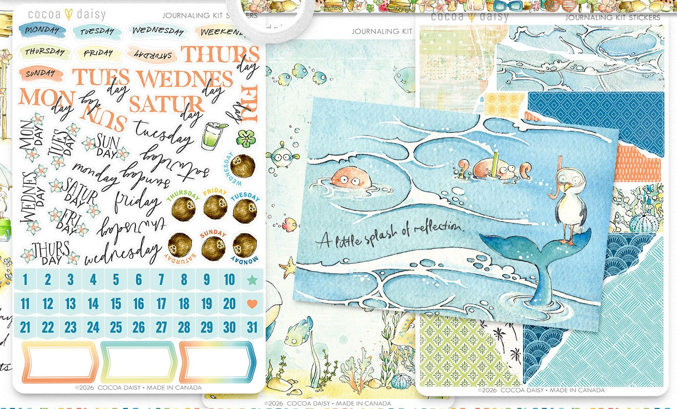 Coconut Cove Journaling Sticker Kit ONLY - July 2026