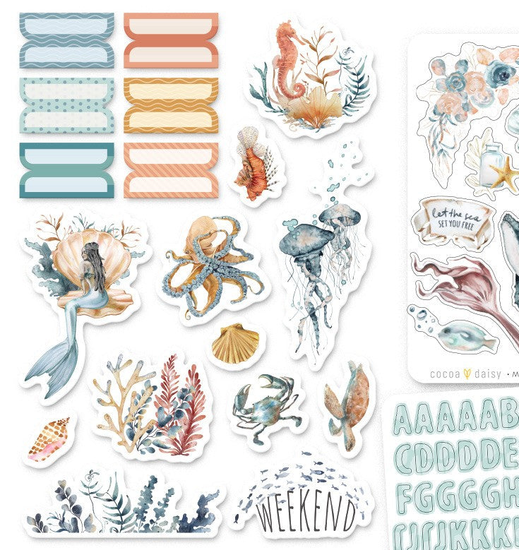 Into The Blue Die Cuts & Small Tabs From The Creative Kit - July 2024