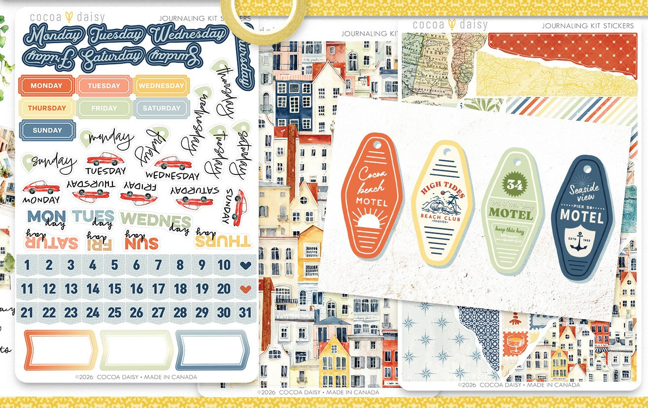 Summer Avenue Journaling Sticker Kit ONLY - June 2026