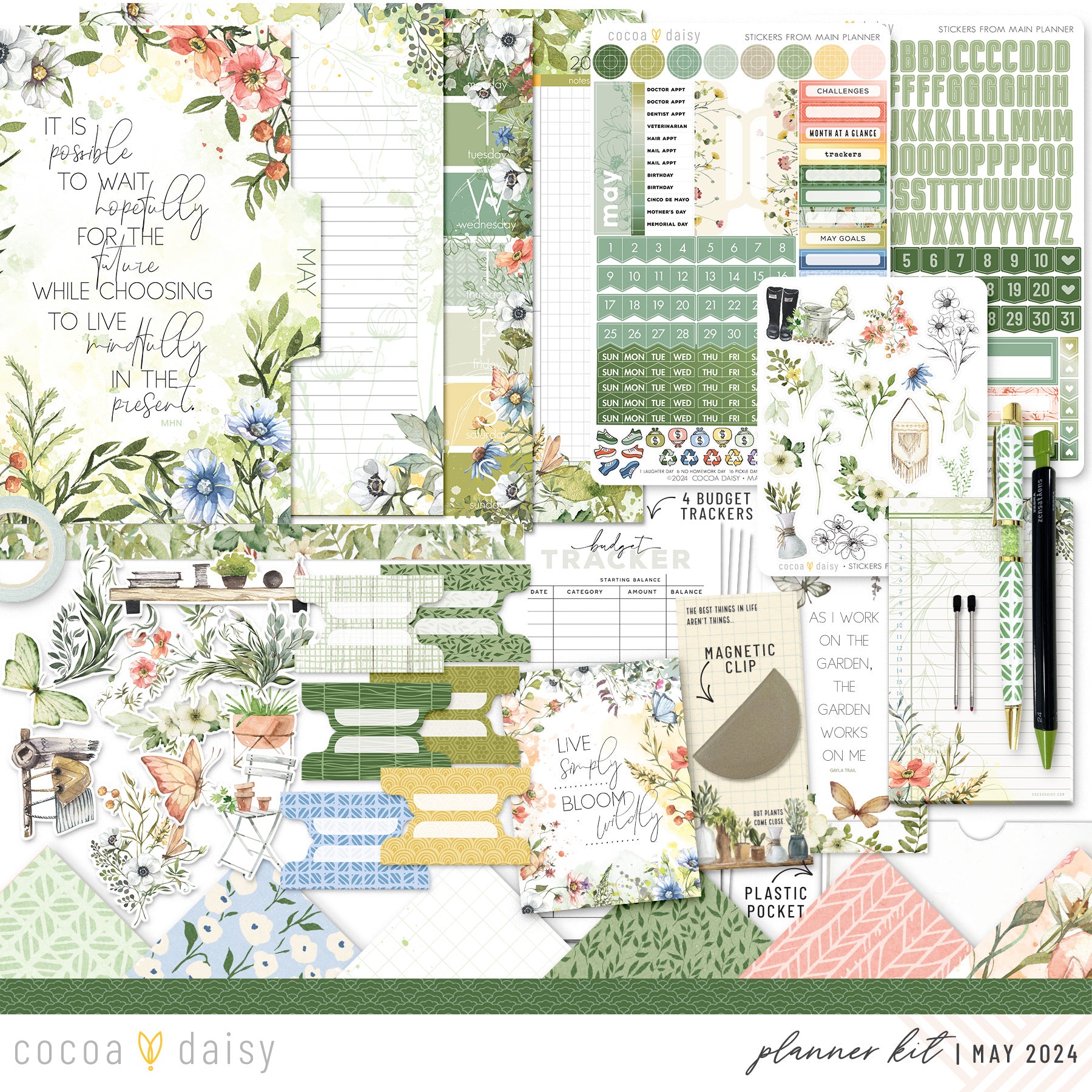 From The Garden Planner Kit - Choose your insert or notebook May 2024