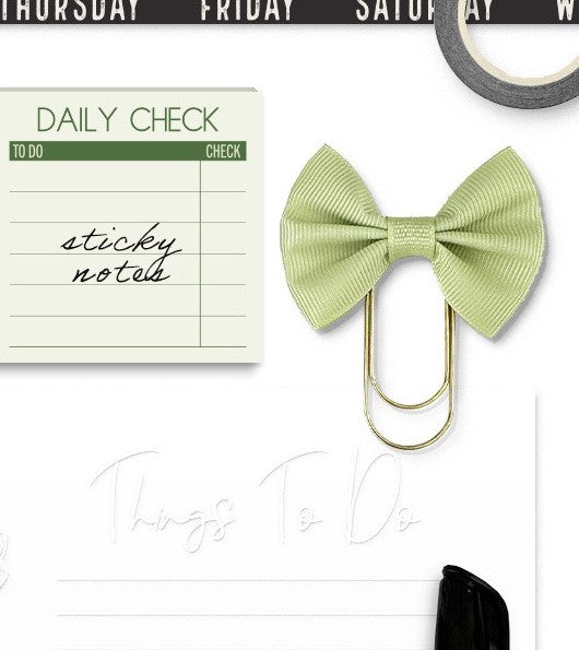 From the Garden Light Green Fabric Bow Clip - May 2024