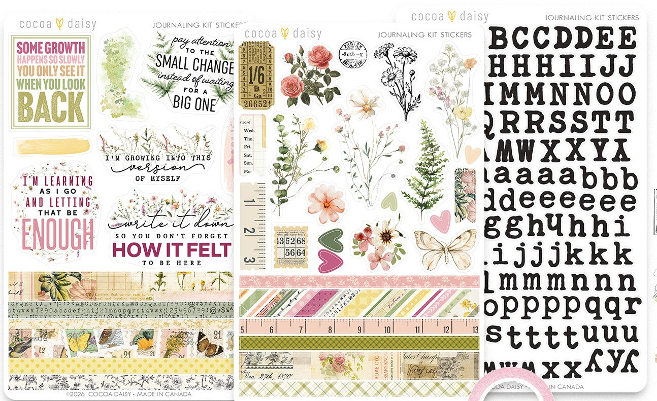 Field Notes & Florals Journaling Sticker Kit ONLY - May 2026
