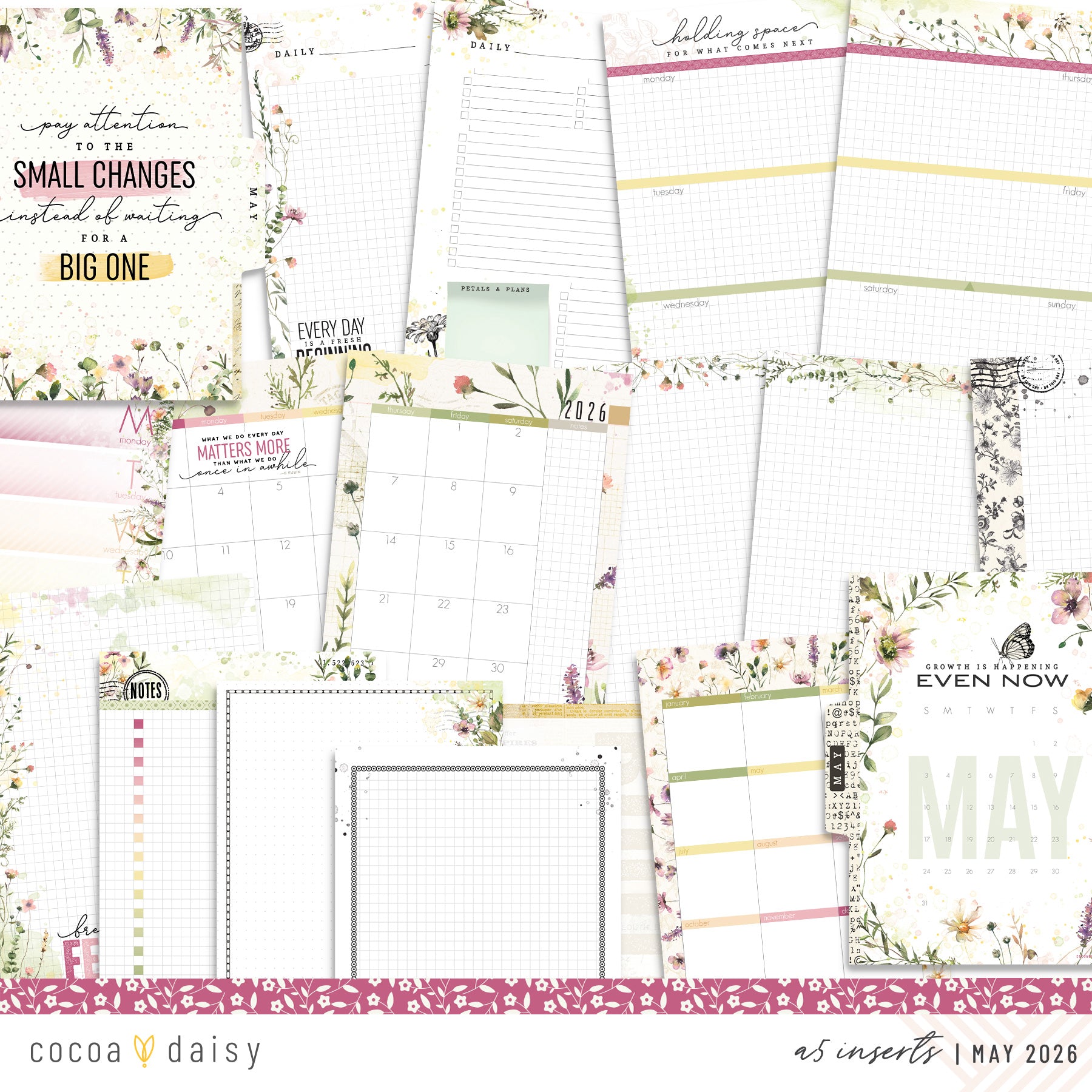 Insert or Notebook Only Subscription - Choose your size - 1 month