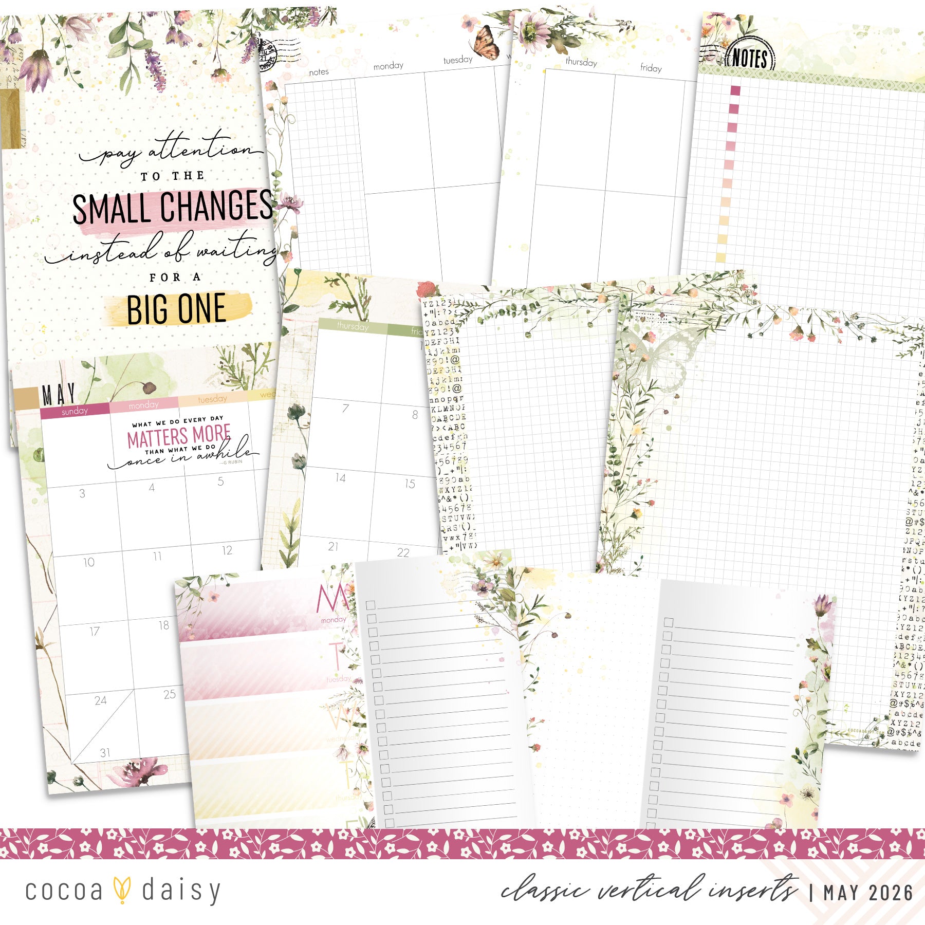 Insert or Notebook Only Subscription - Choose your size - 1 month