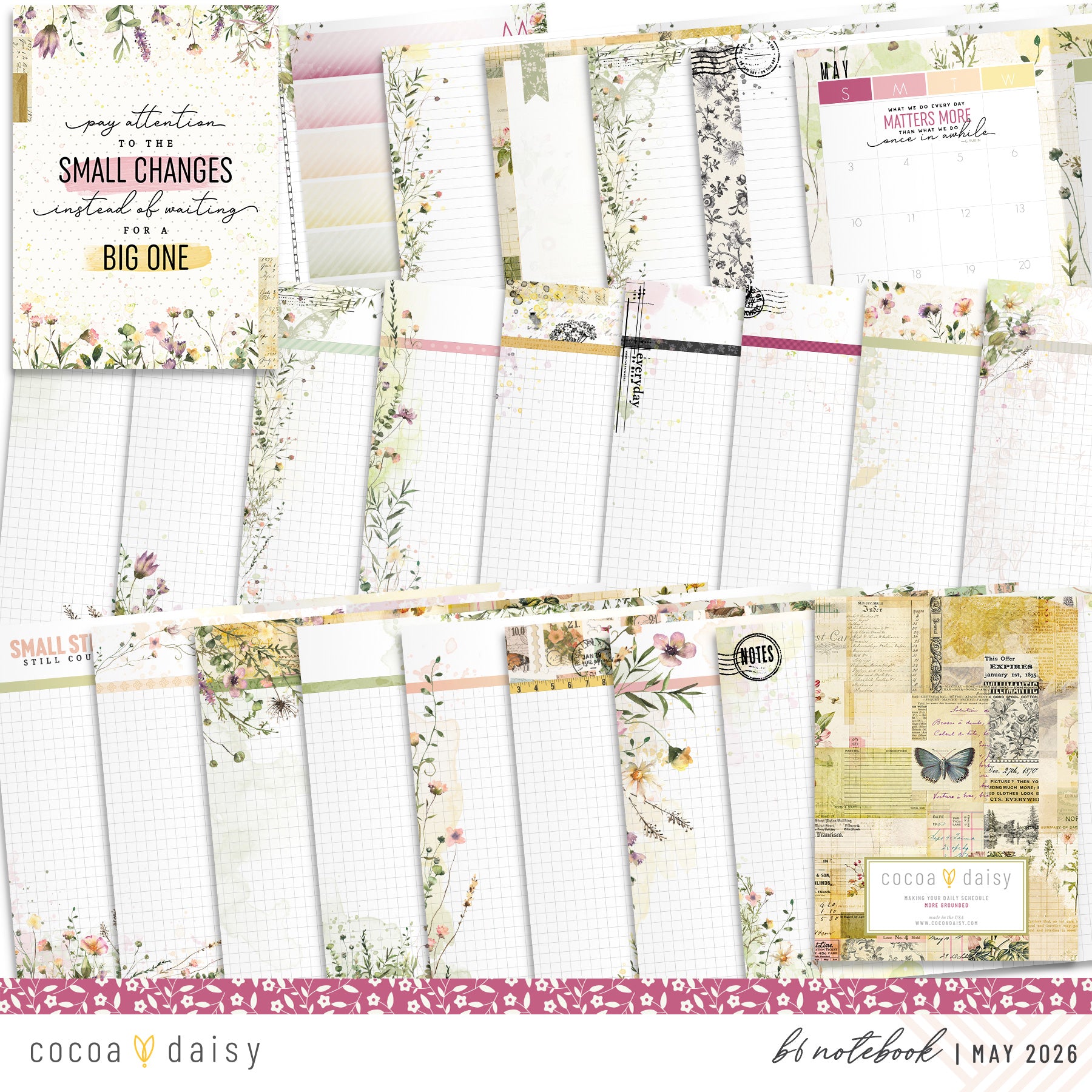 Insert or Notebook Only Subscription - Choose your size - 1 month