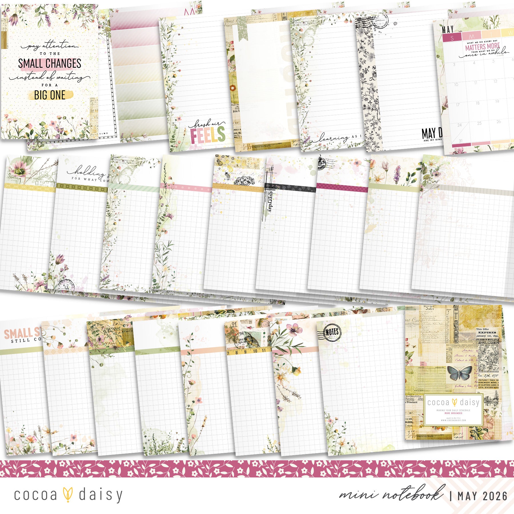 Insert or Notebook Only Subscription - Choose your size - 1 month