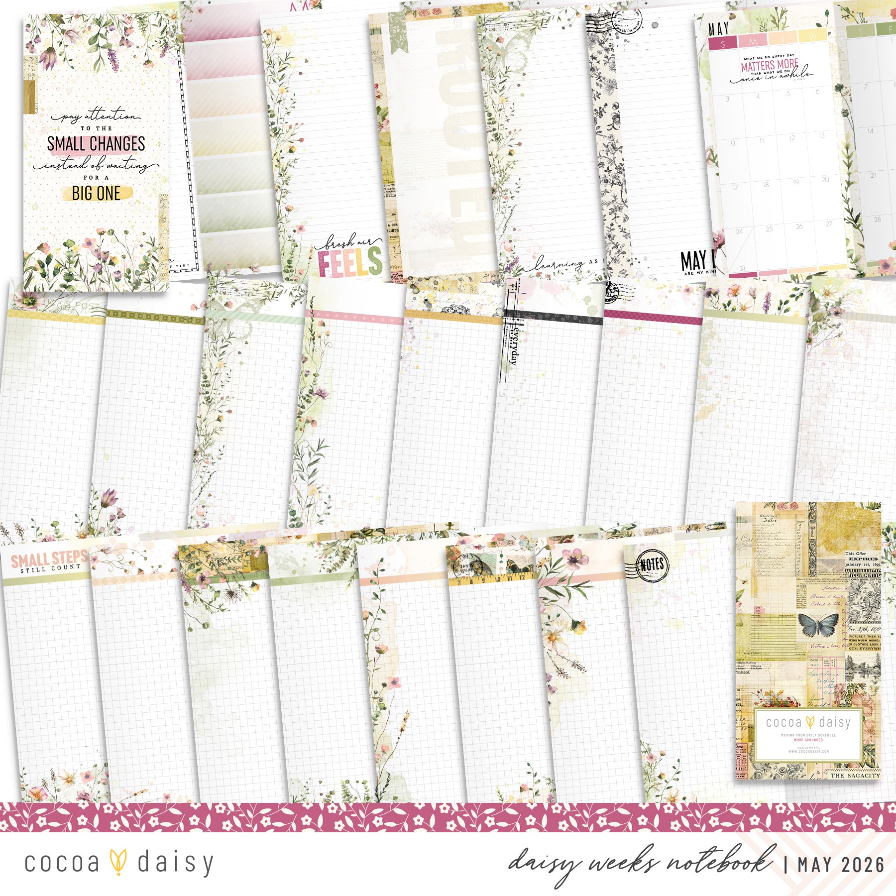 Insert or Notebook Only Subscription - Choose your size - 1 month