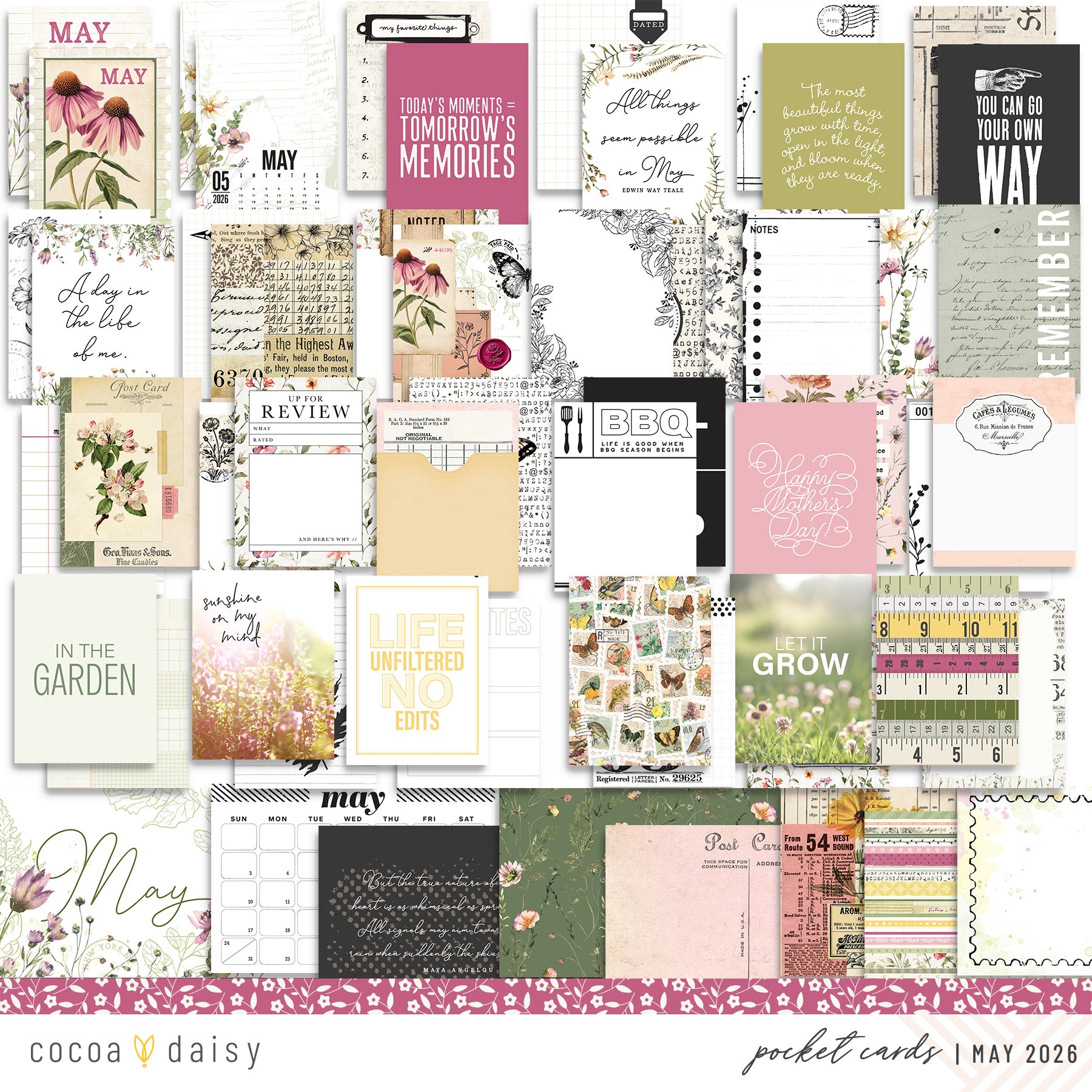 Memory Keeping Pocket Cards Subscription - 1 month