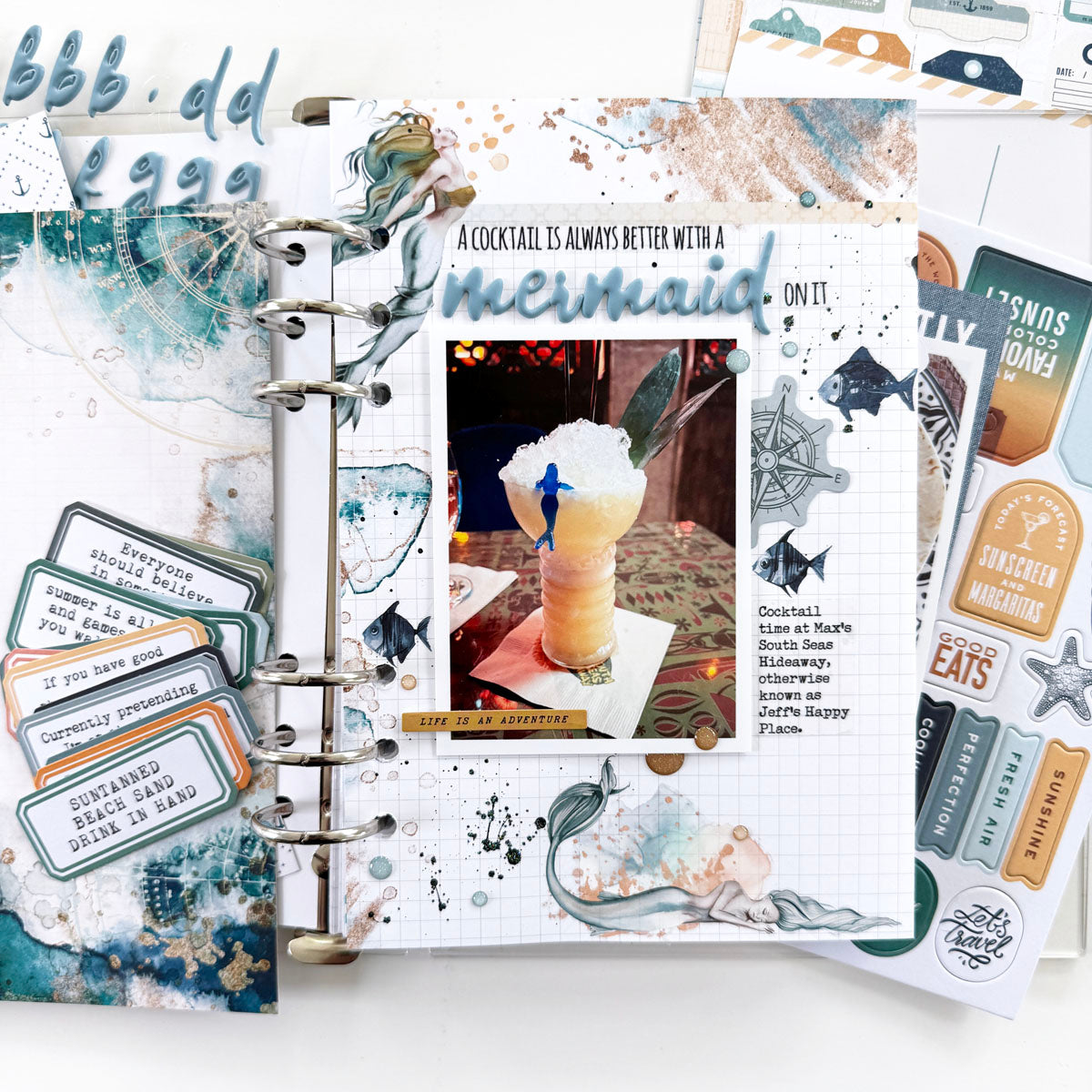 Into The Blue Scrapbooking Kit - Choose Your Add On - July 2024