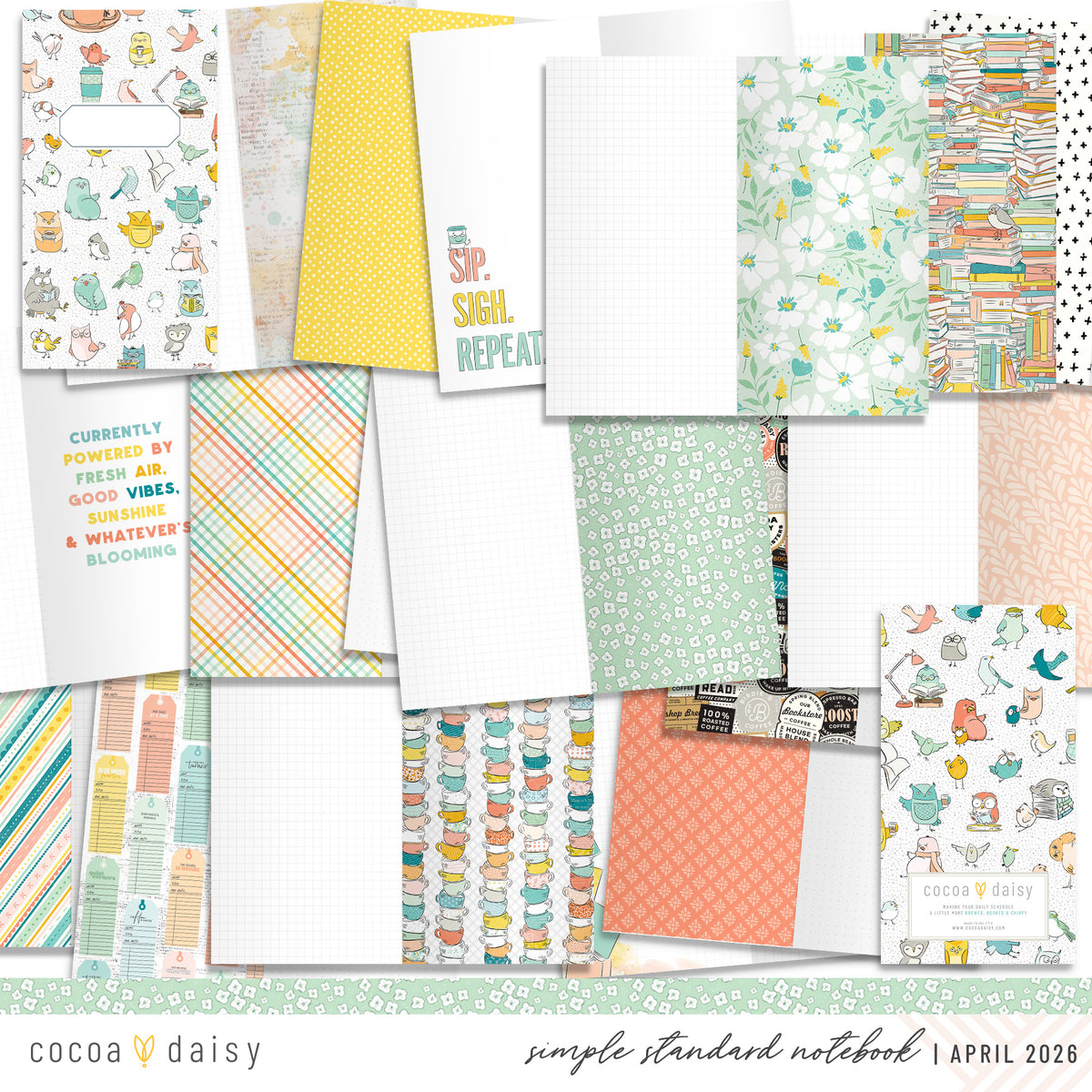 Note Book April Booked For Spring SimpleDaisy Notebook - April 2026 – Cocoa Daisy