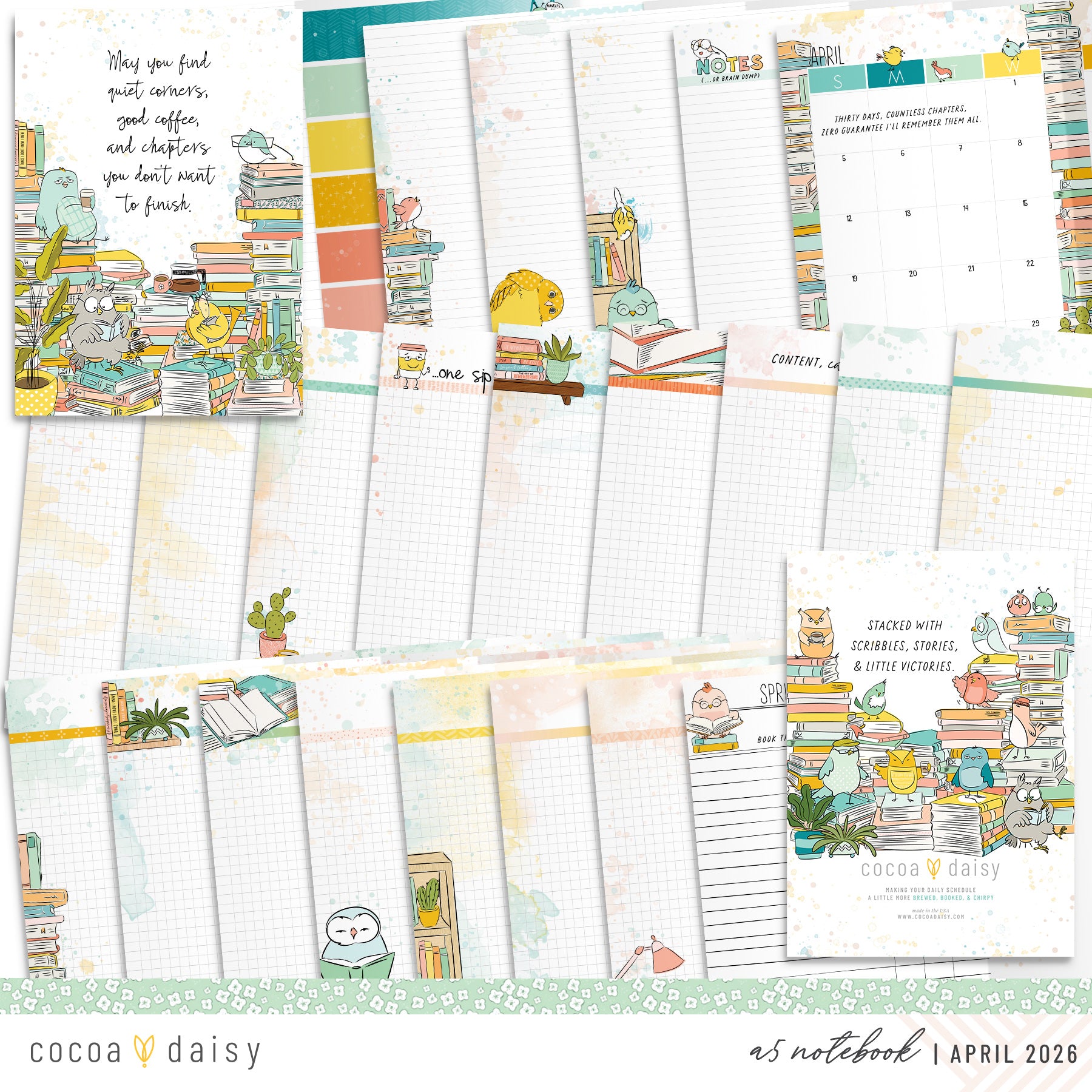 Insert or Notebook Only Subscription - Choose your size - 1 month