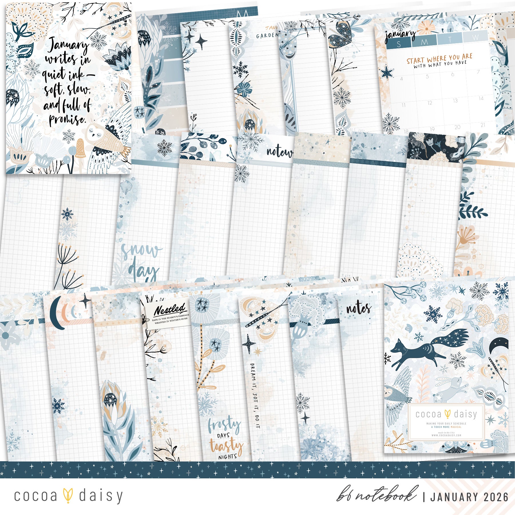 Insert or Notebook Only Subscription - Choose your size - 1 month