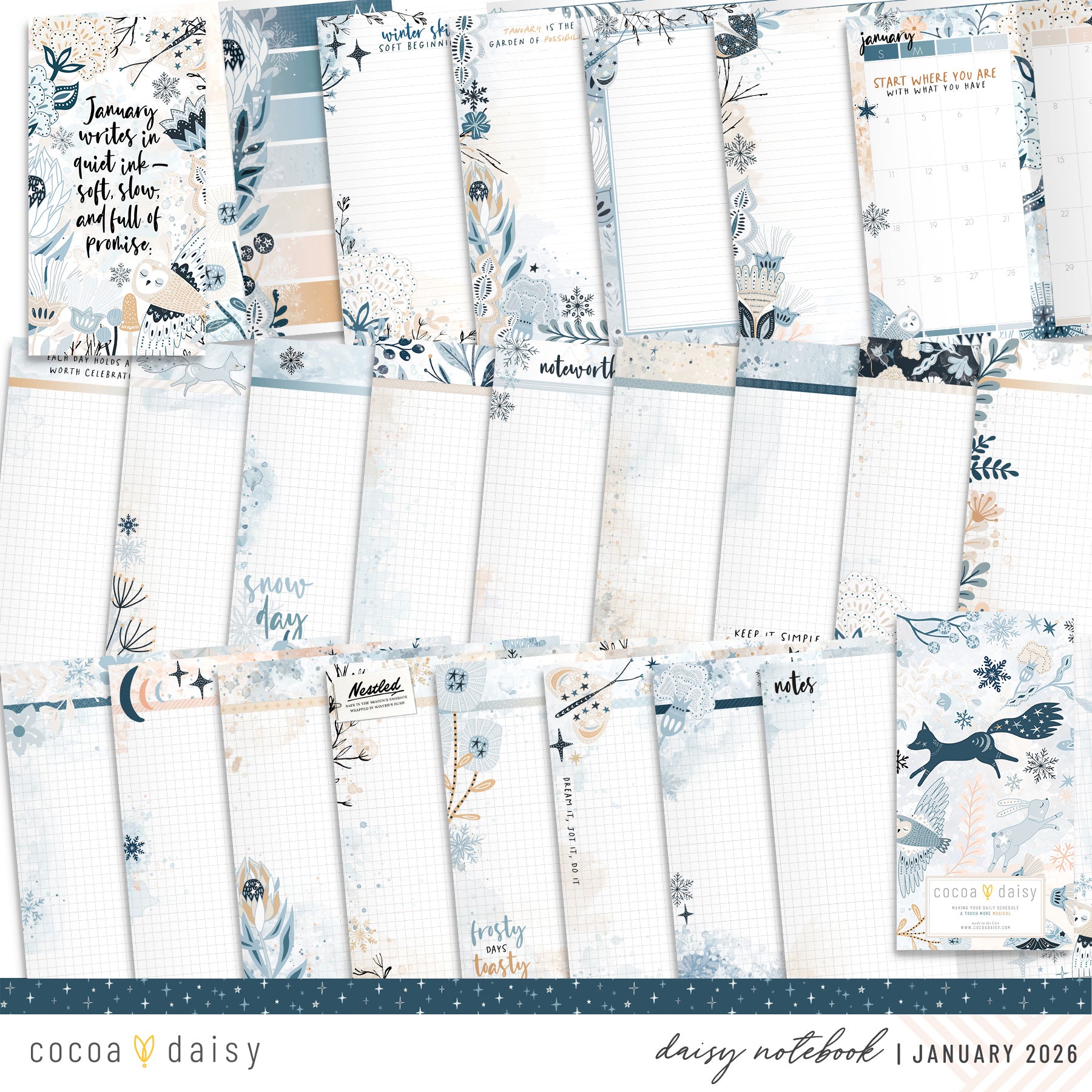 Insert or Notebook Only Subscription - Choose your size - 1 month