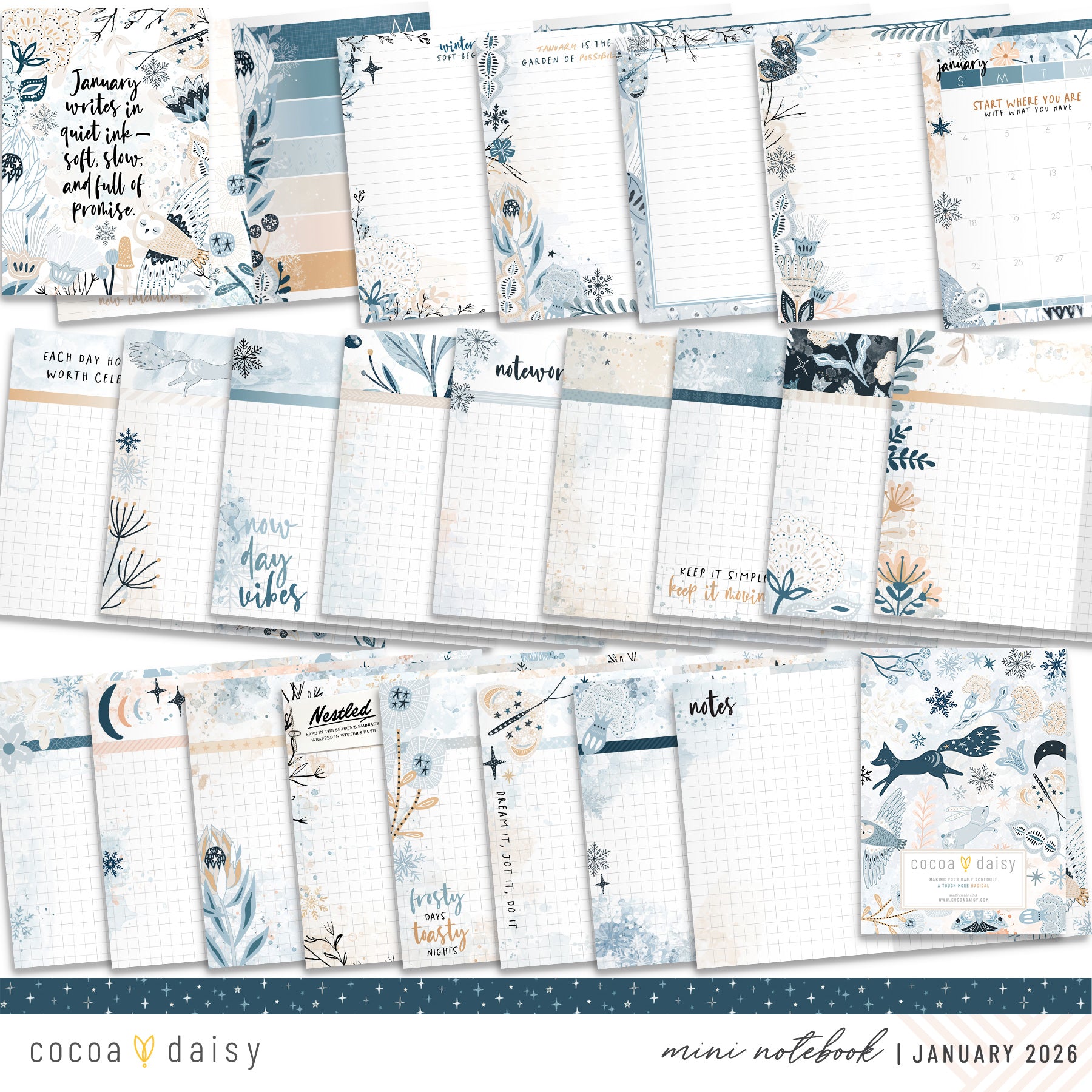 Insert or Notebook Only Subscription - Choose your size - 1 month