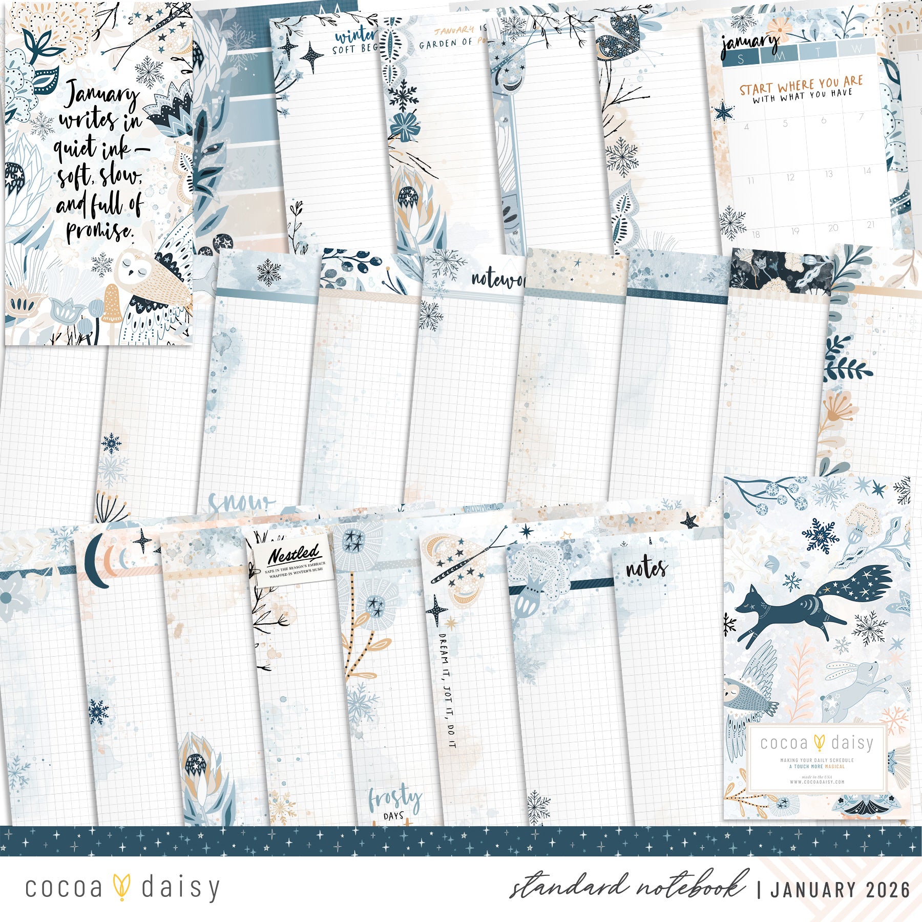 Insert or Notebook Only Subscription - Choose your size - 1 month