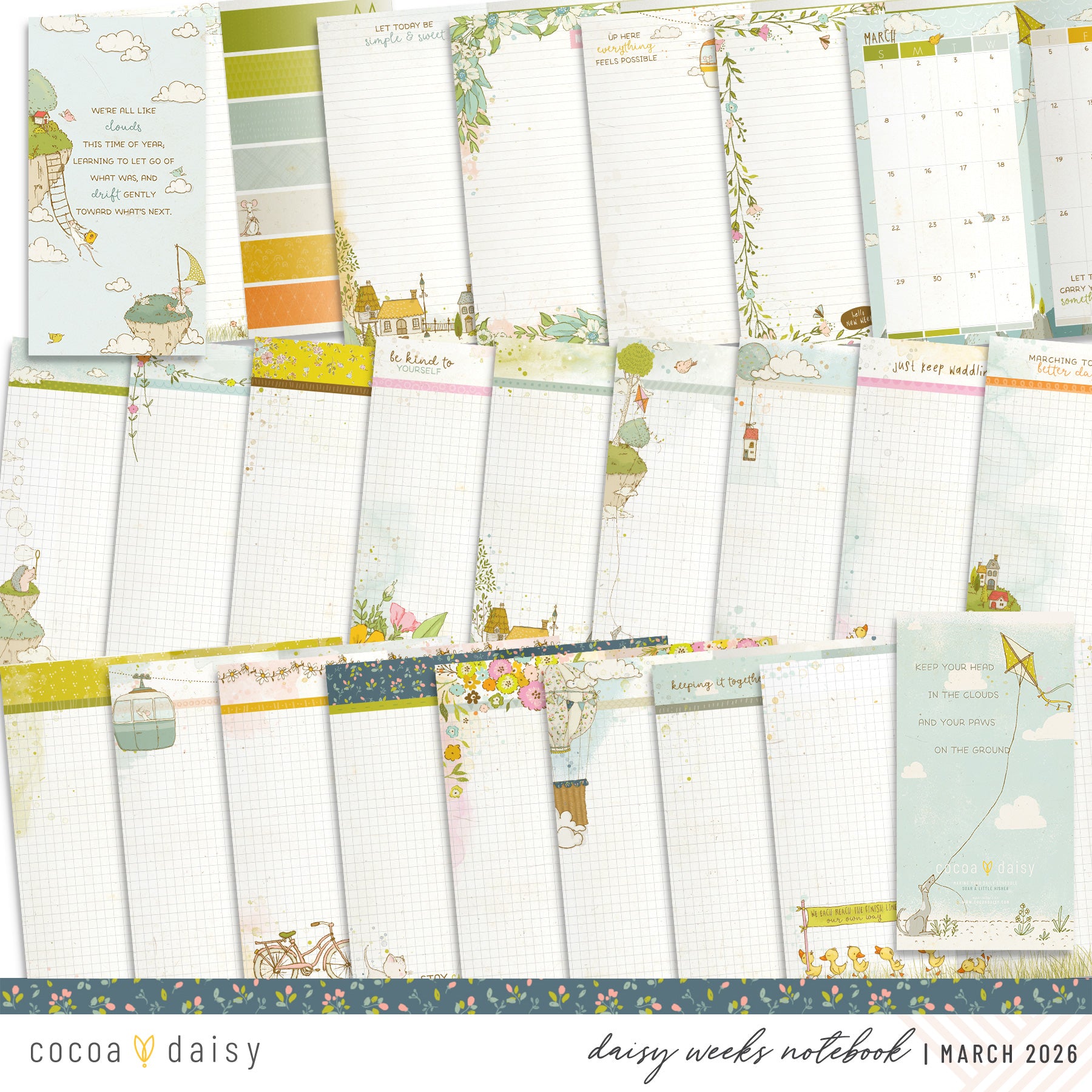 Insert or Notebook Only Subscription - Choose your size - 1 month