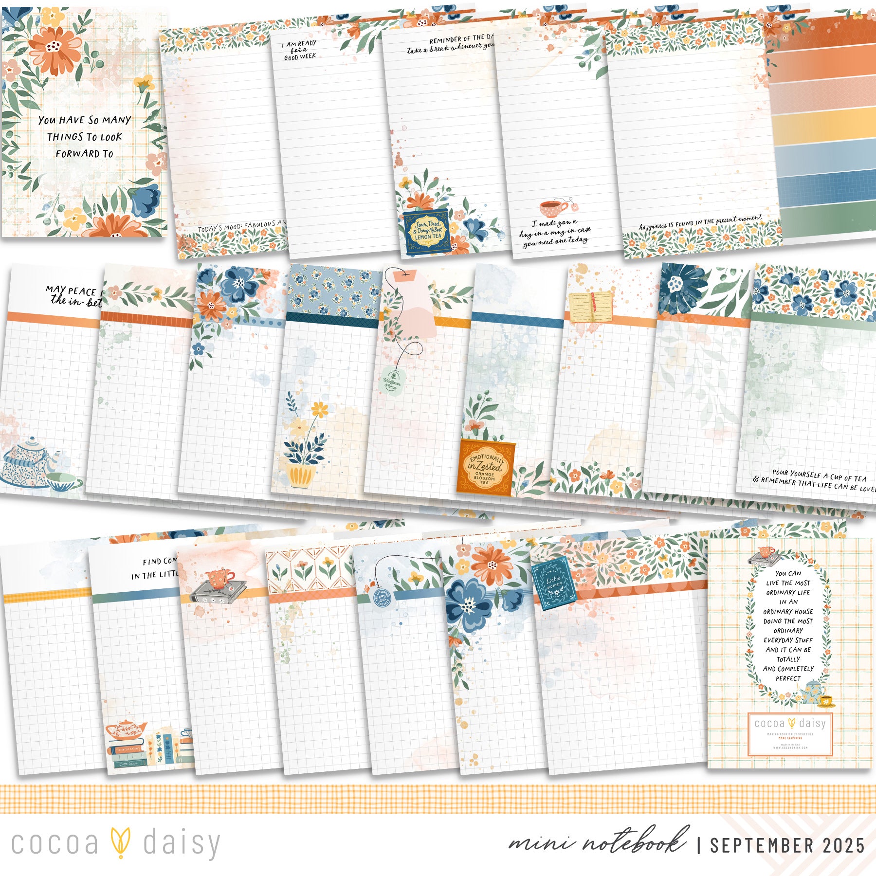 Chapters of September Inserts or notebook Only - Choose your size - September 2025